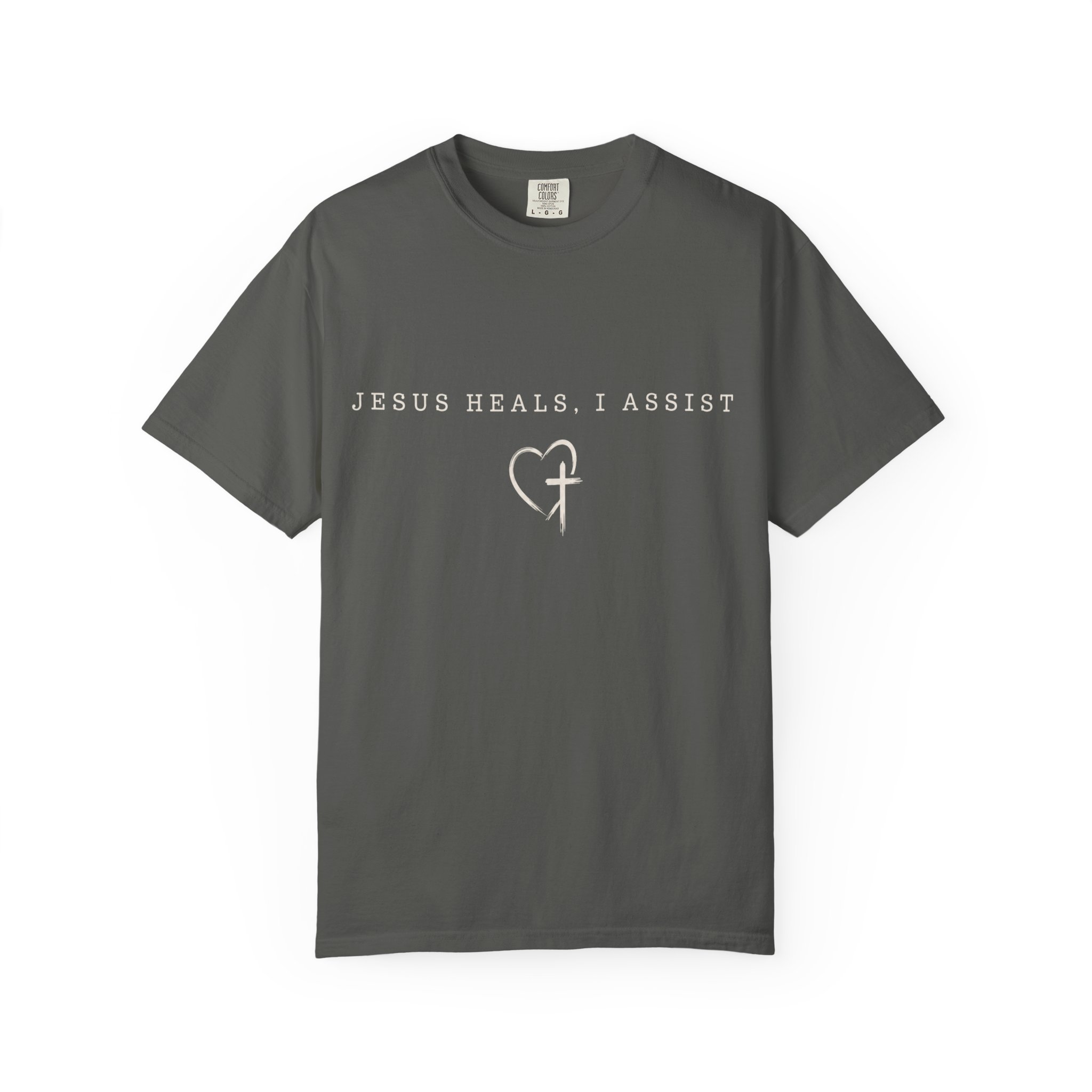 Jesus Heals, I Assist: Christian Faith-Based Healing Design Tee - Image 2