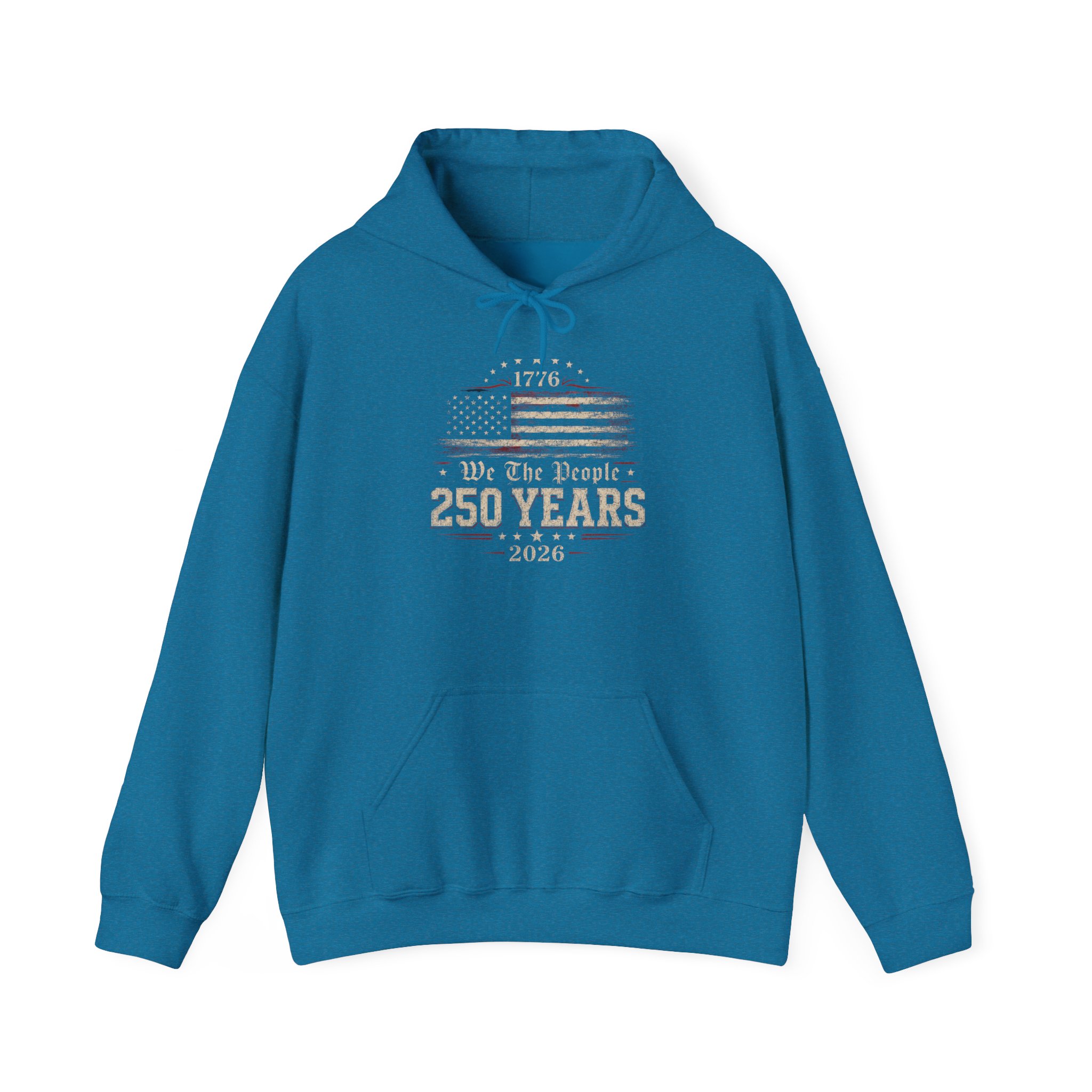 250 Years American Flag Hoodie – Vintage Independence Day Patriotic Sweatshirt - Image 18