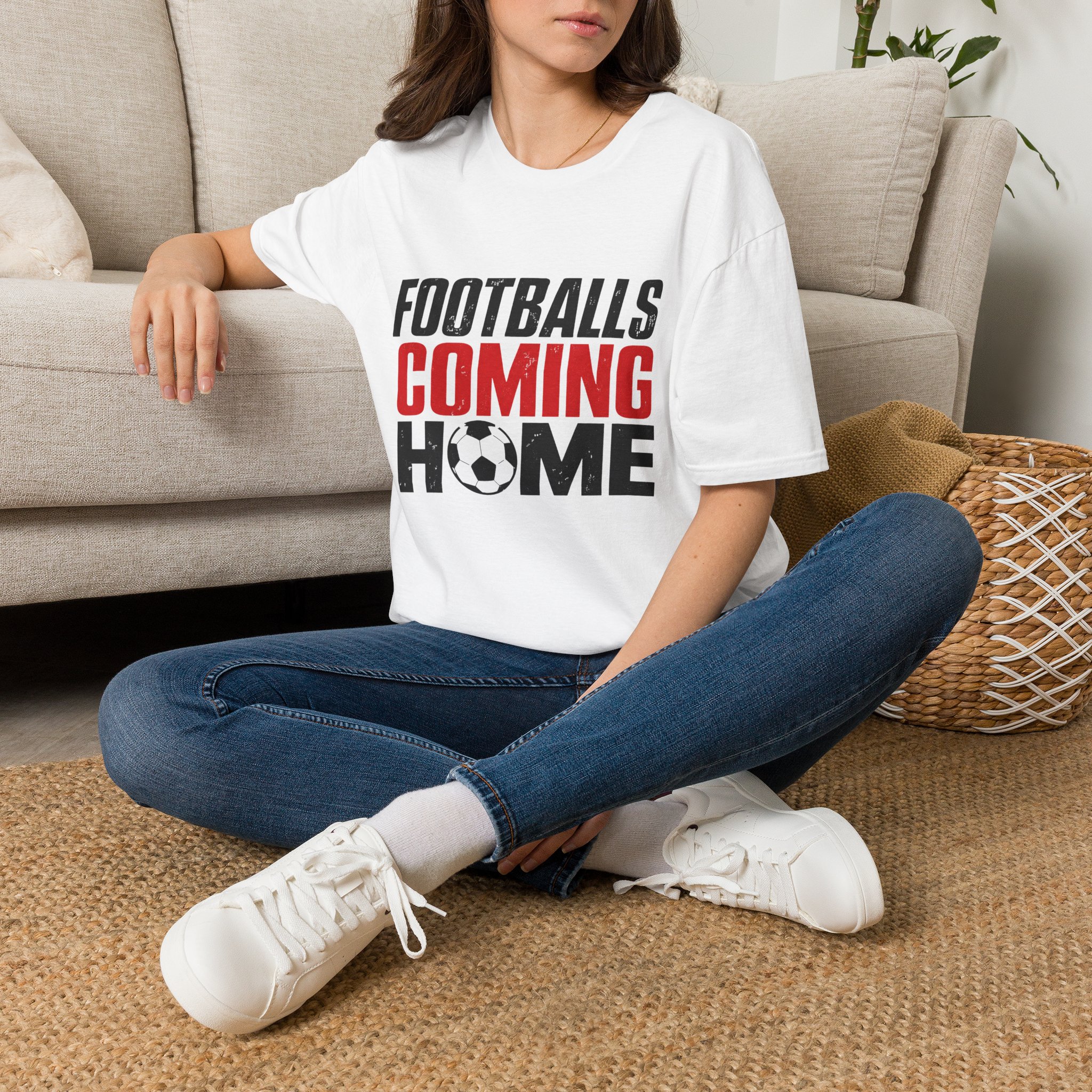 Football's Coming Home T-Shirt | Retro Soccer Fan Tee - Image 2