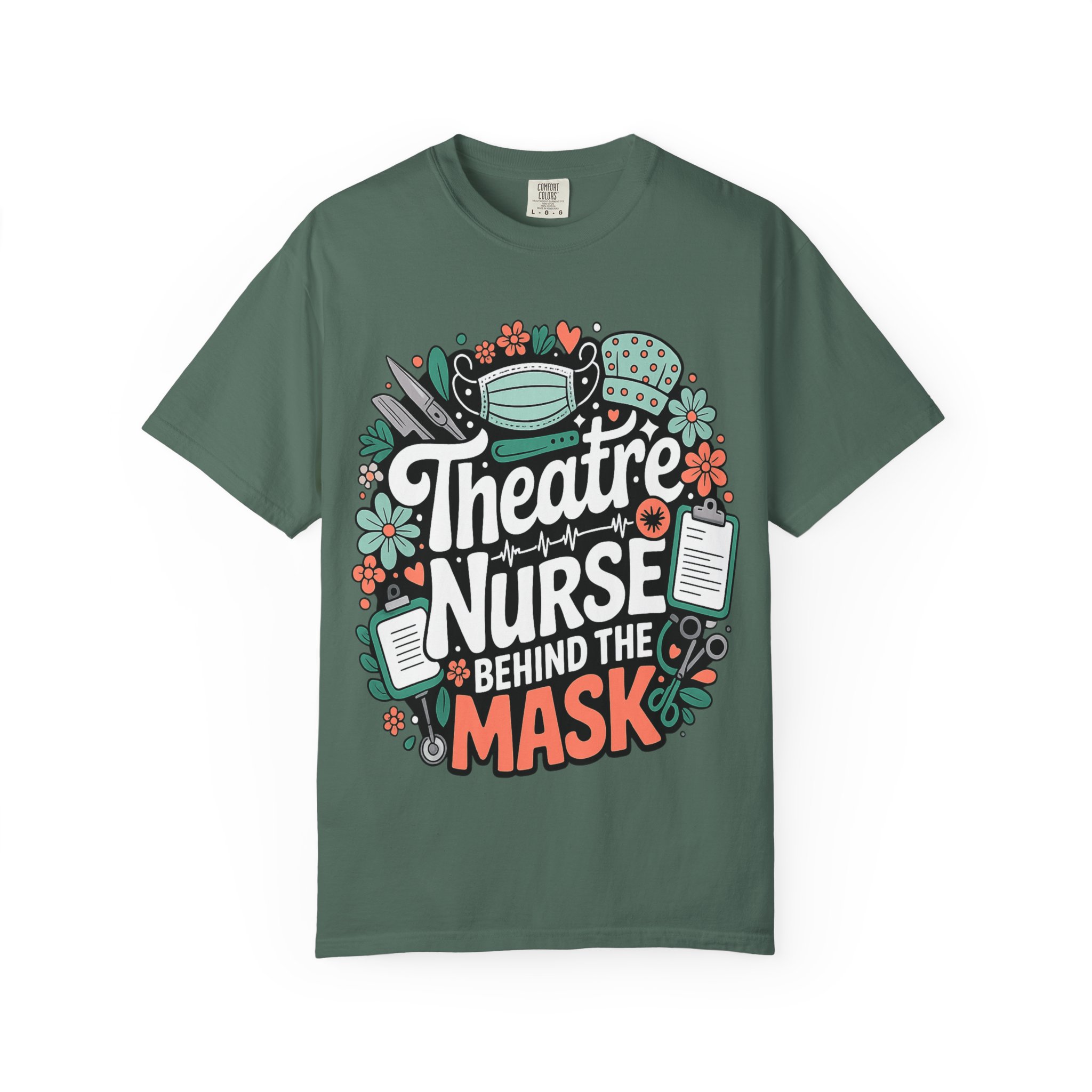 Theatre Nurse Behind the Mask T-Shirt – Funny Nurse Appreciation Tee - Image 10