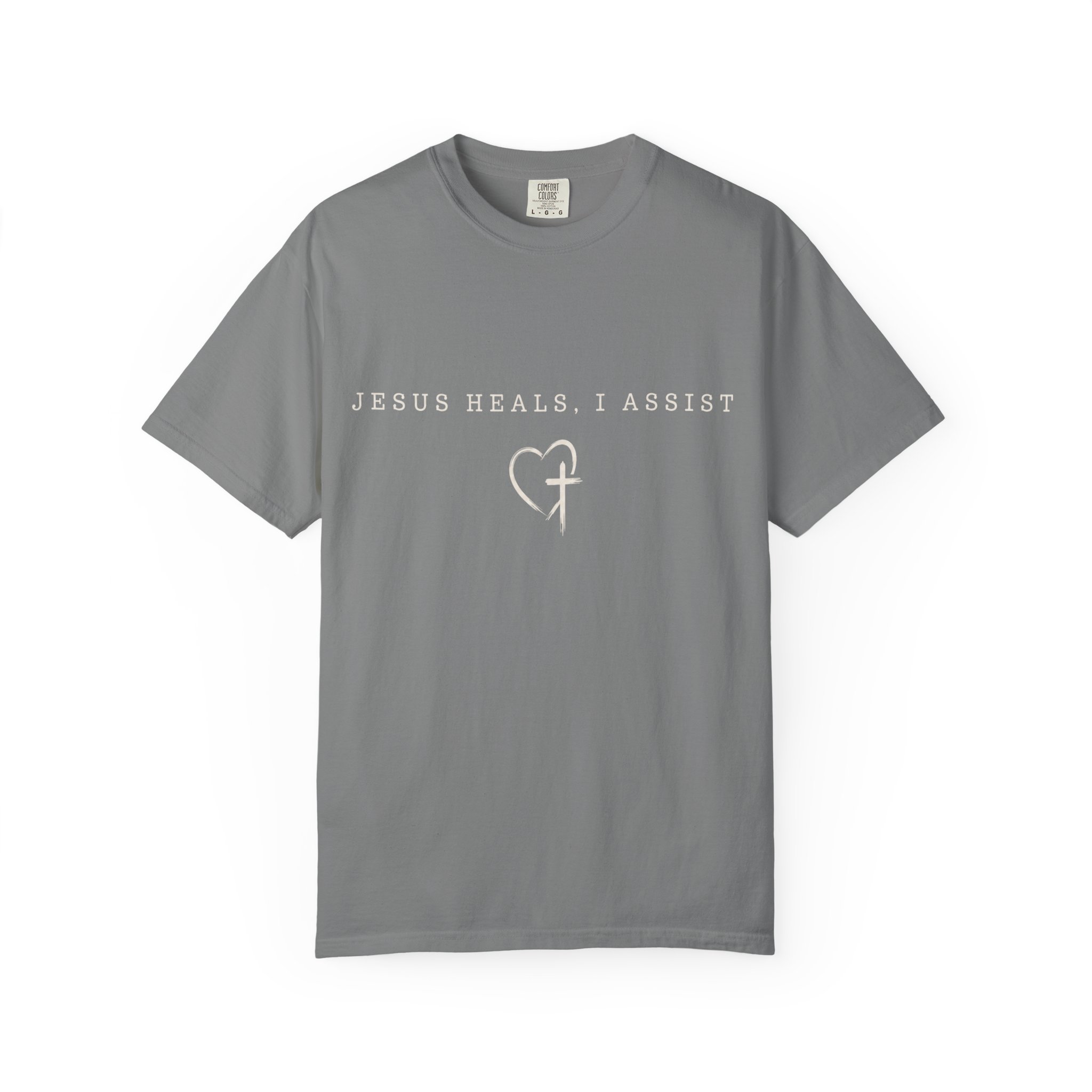 Jesus Heals, I Assist: Christian Faith-Based Healing Design Tee - Image 5