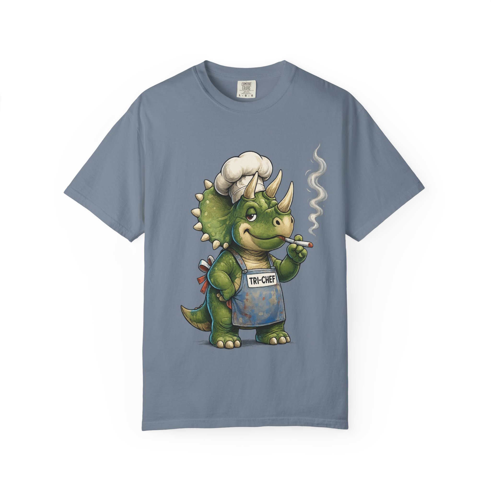 Tri Chef Shirt, Triceratops Chef Tee, Funny Dinosaur Chef Shirt, Funny Triceratops Comfort Colors 1717 T-Shirt - Image 14