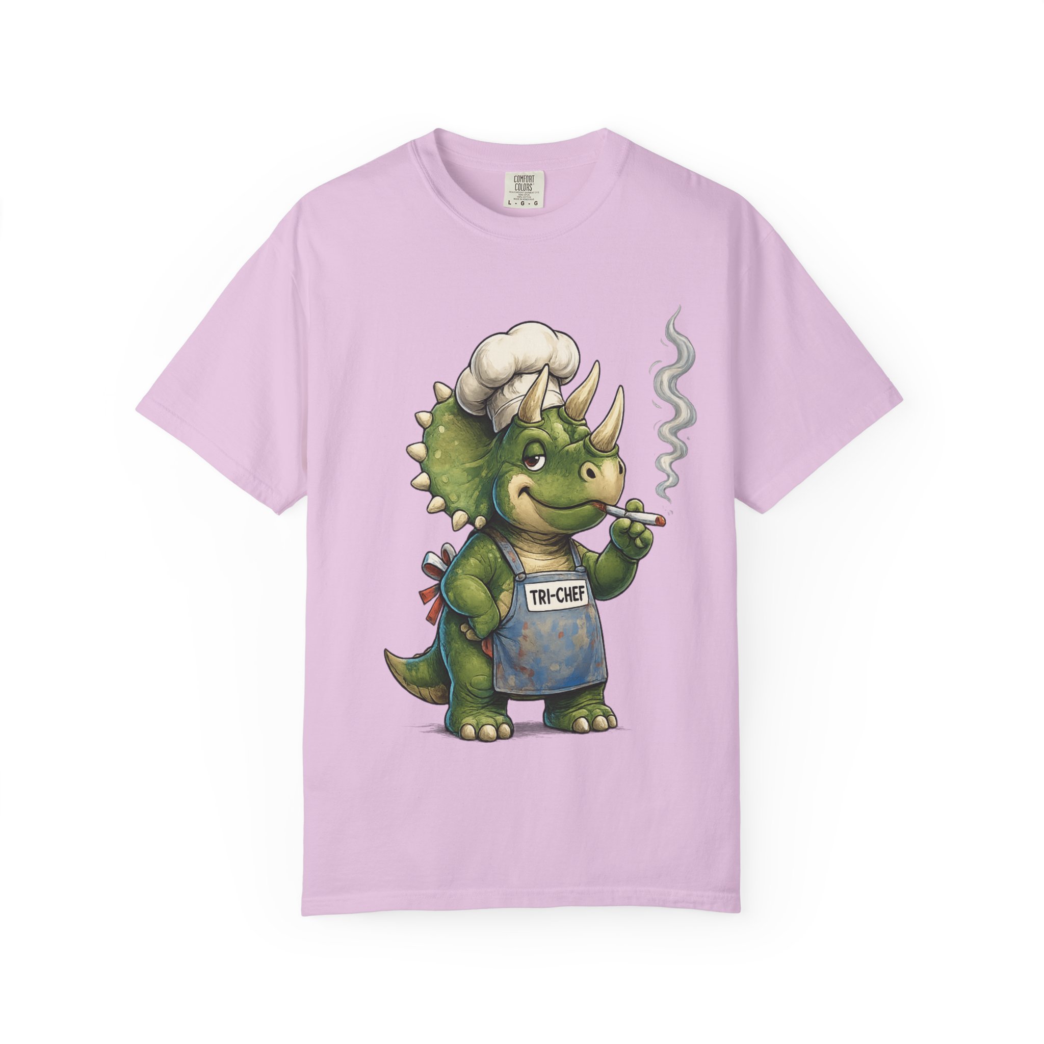 Tri Chef Shirt, Triceratops Chef Tee, Funny Dinosaur Chef Shirt, Funny Triceratops Comfort Colors 1717 T-Shirt - Image 18