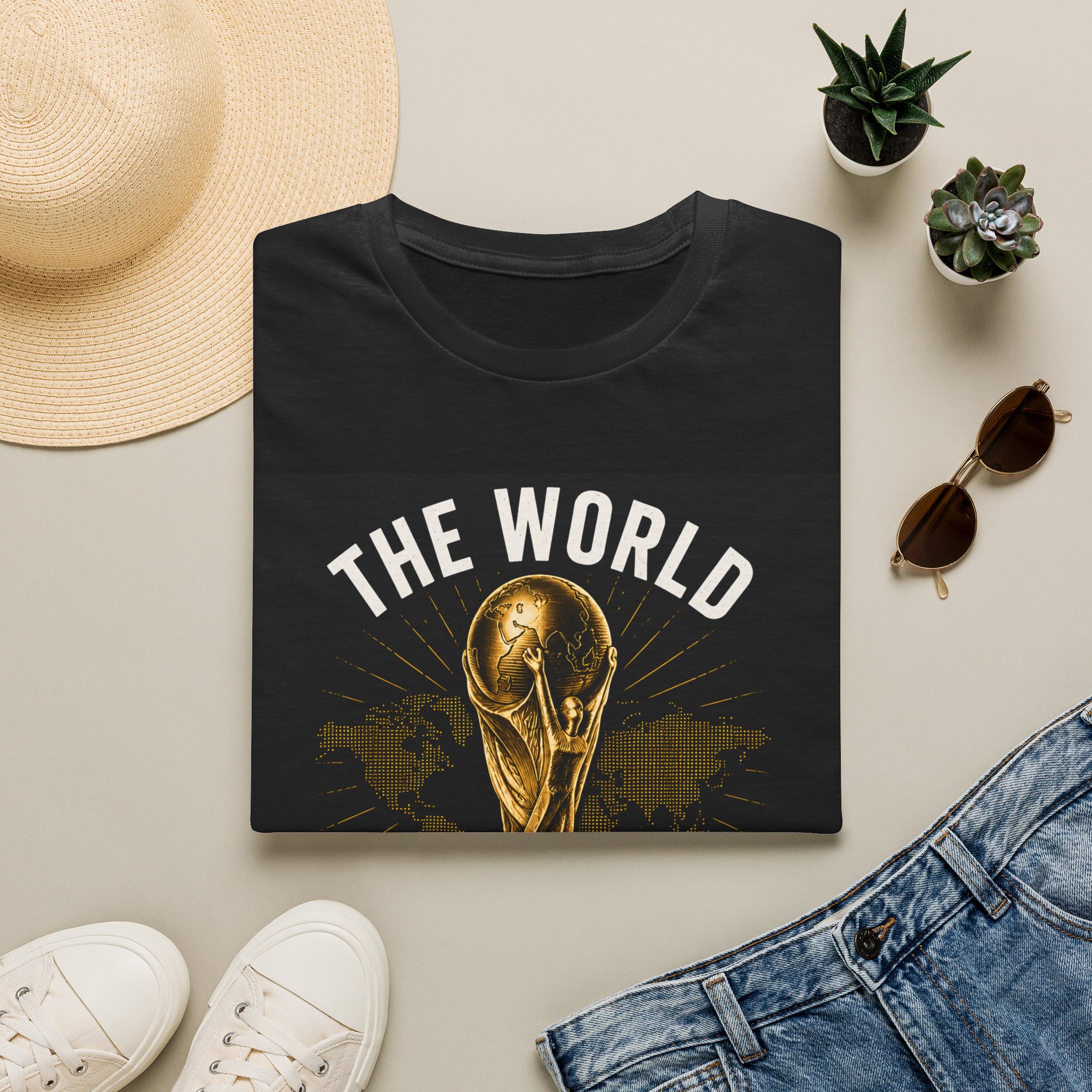 World Cup Trophy T-Shirt | "The World Is Watching" Soccer Fan Tee - Image 2