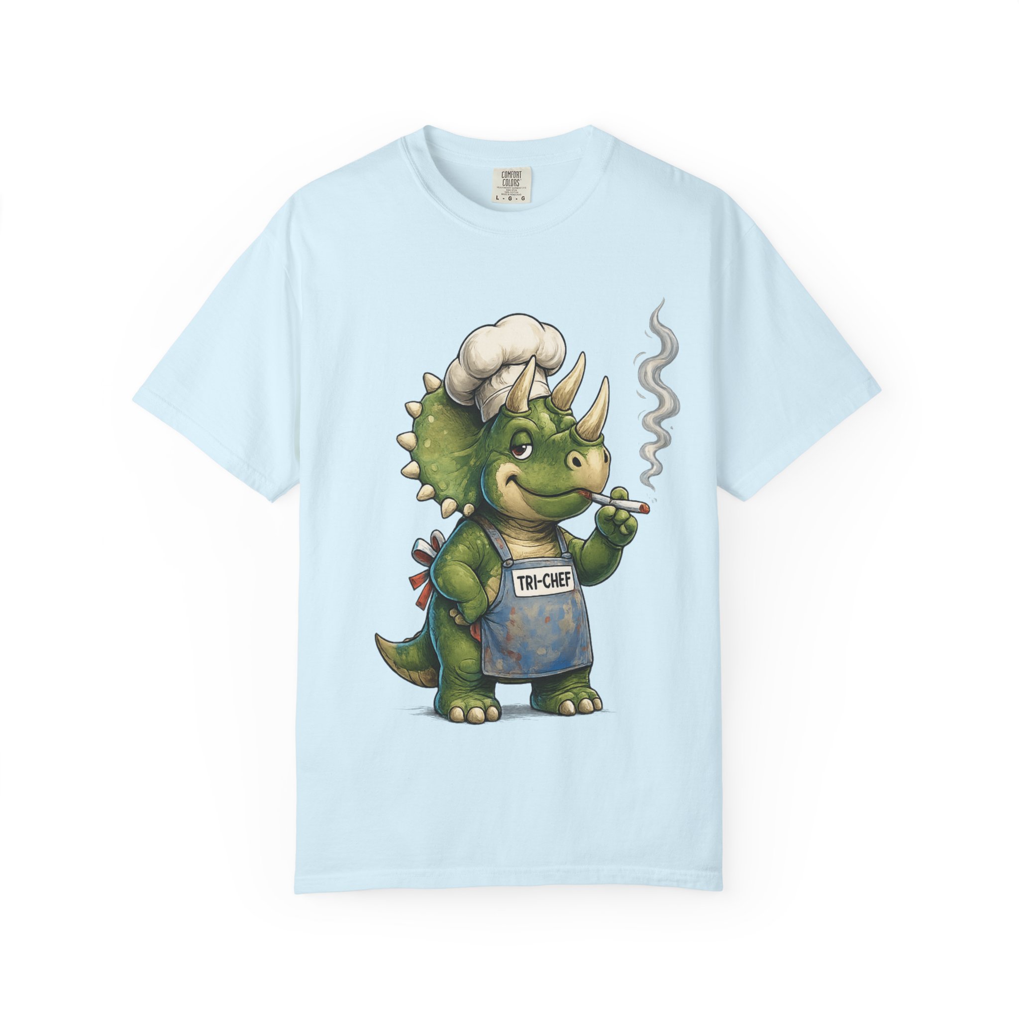 Tri Chef Shirt, Triceratops Chef Tee, Funny Dinosaur Chef Shirt, Funny Triceratops Comfort Colors 1717 T-Shirt - Image 12