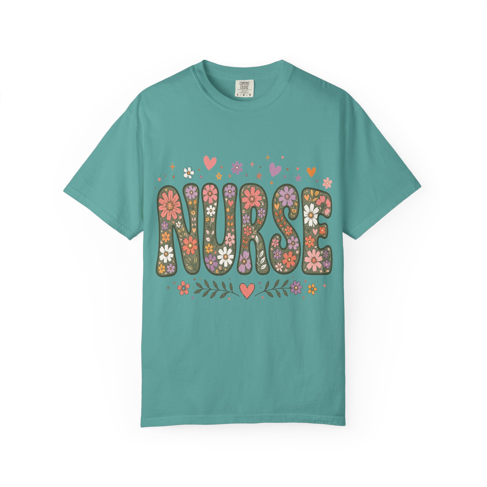 Floral Nurse T-Shirt - Nurse Graduation Gift and RN Appreciation Tee - Image 8