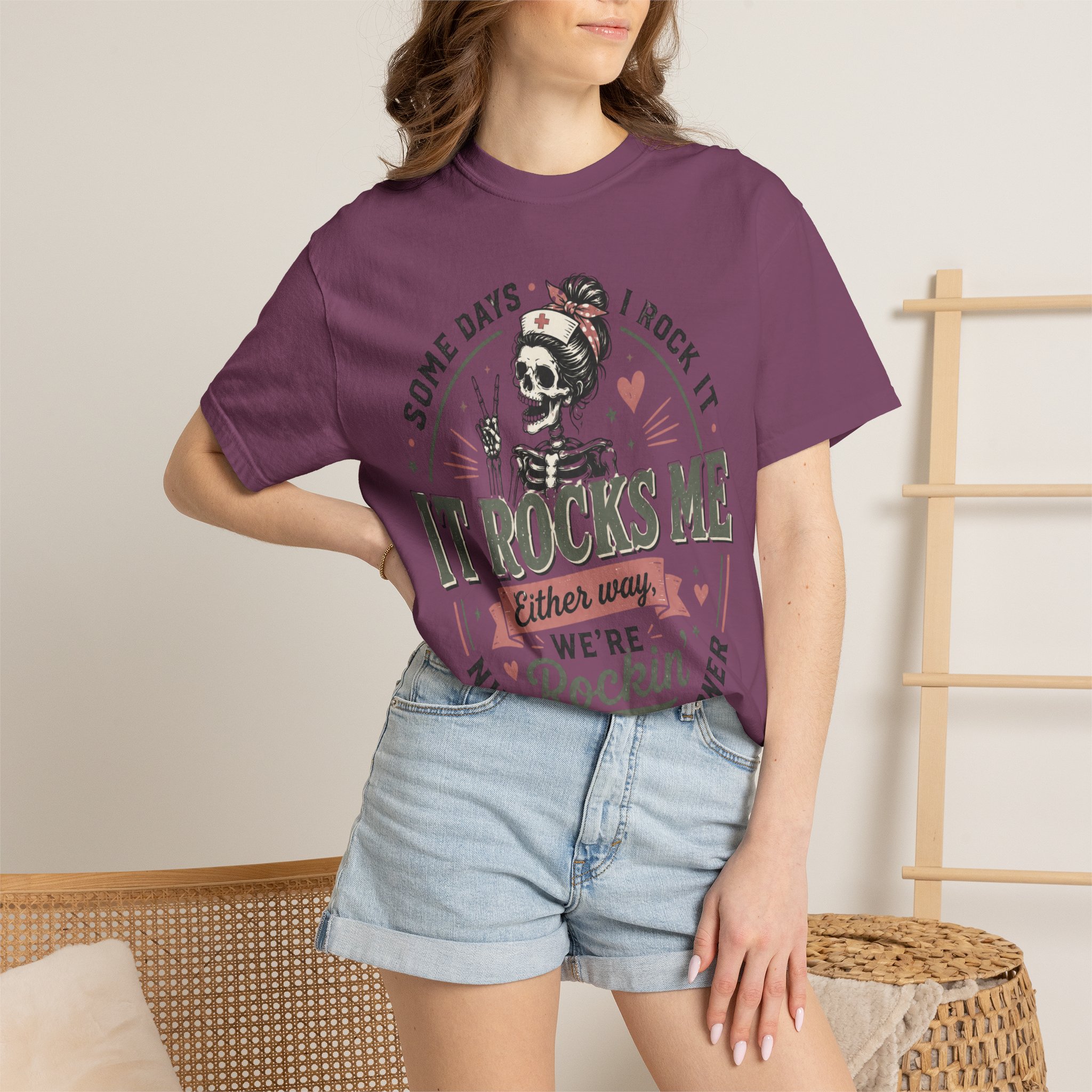 Some Days I Rock It Nurse Practitioner Shirt, Funny NP T-Shirt, Nurse Practitioner Gift, Skeleton Nurse Tee, Healthcare Worker Graphic Shirt - Image 41