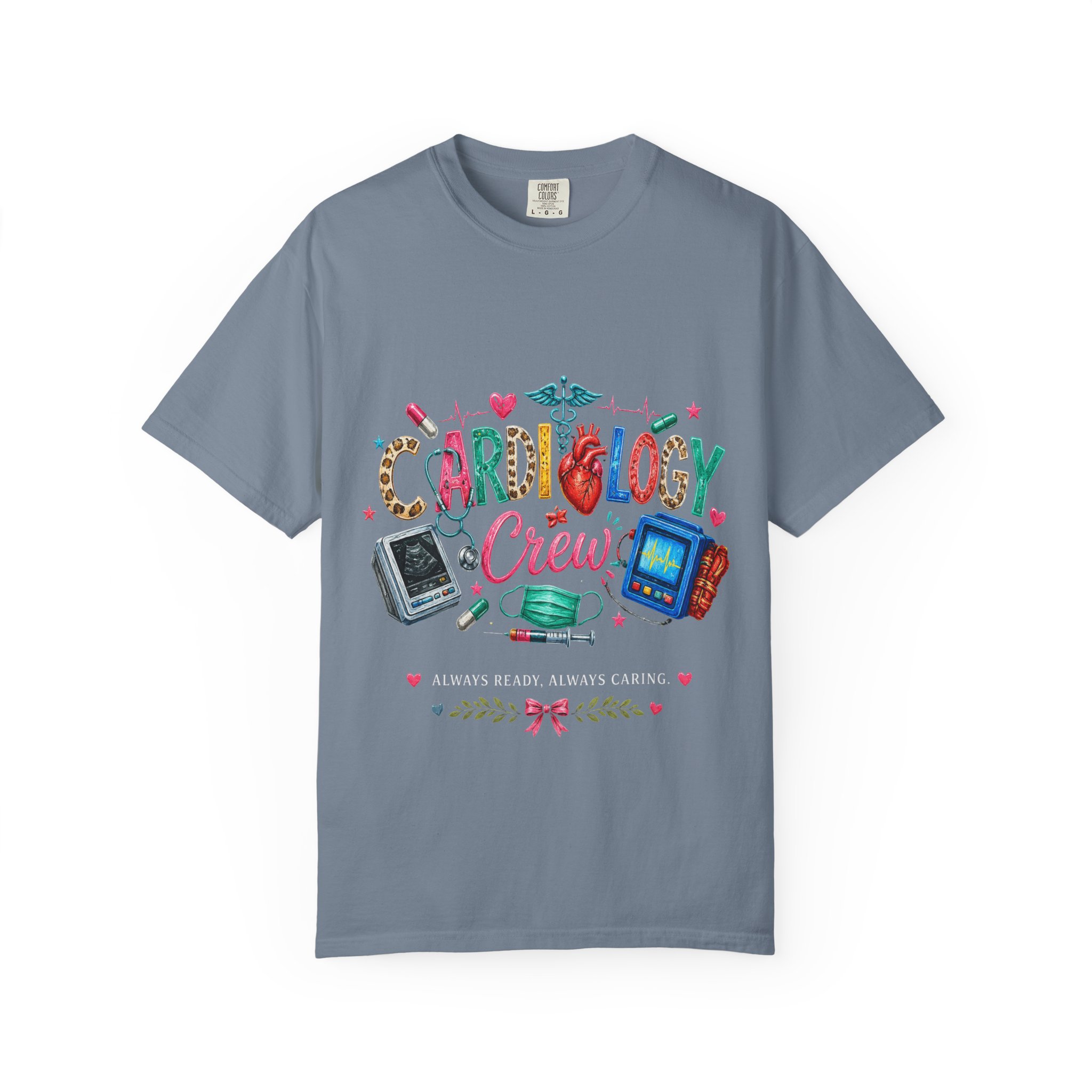 Cardiology Crew Medical Professional Illustration T-shirt | Doctor Nurse Heartbeat Tee - Image 10