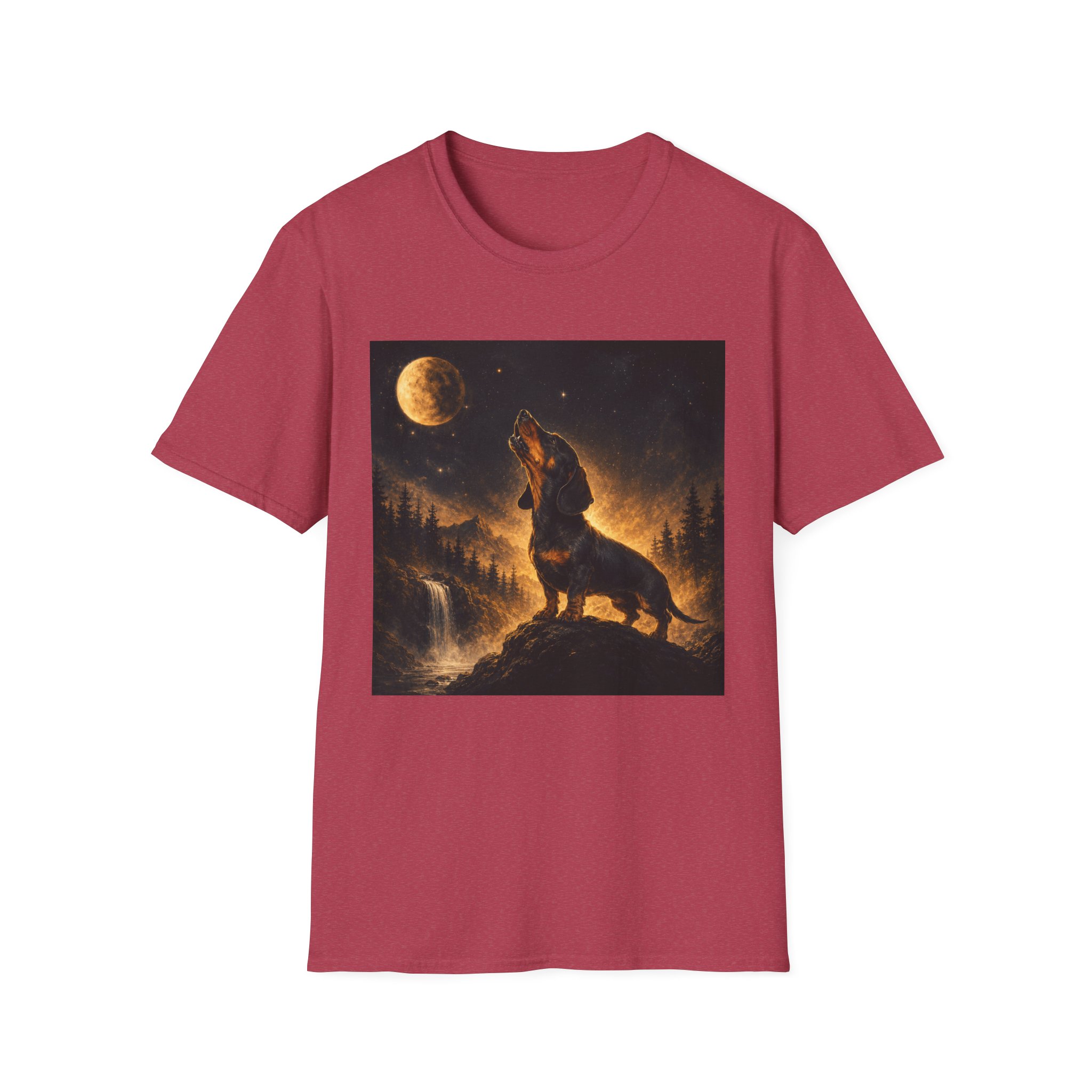 Dachshund Howling At The Moon Shirt, Dachshund Moonlight Tee, Wiener Dog Shirt, Doxie Lover Gift, Dachshund Art Shirt, Long Haired Dachshund Tee, Dog Lover Gift, Fantasy Dog Shirt, Moonlit Dachshund,... - Image 12