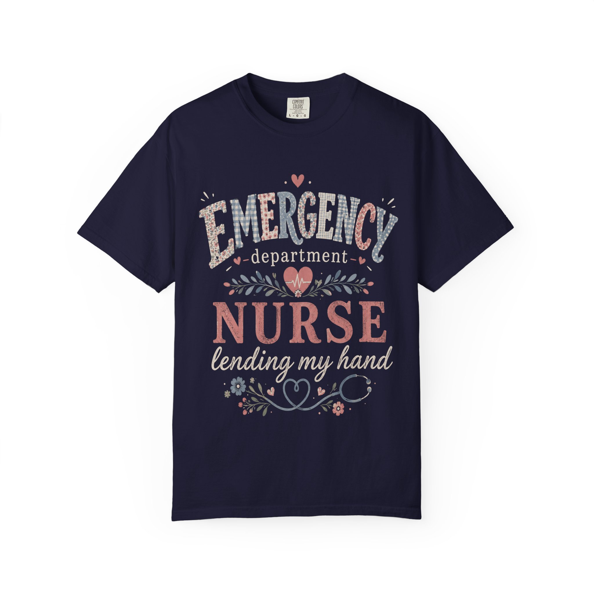 Emergency Department Nurse Shirt - Botanical Floral ER Comfort Colors Graphic Tee - Image 10