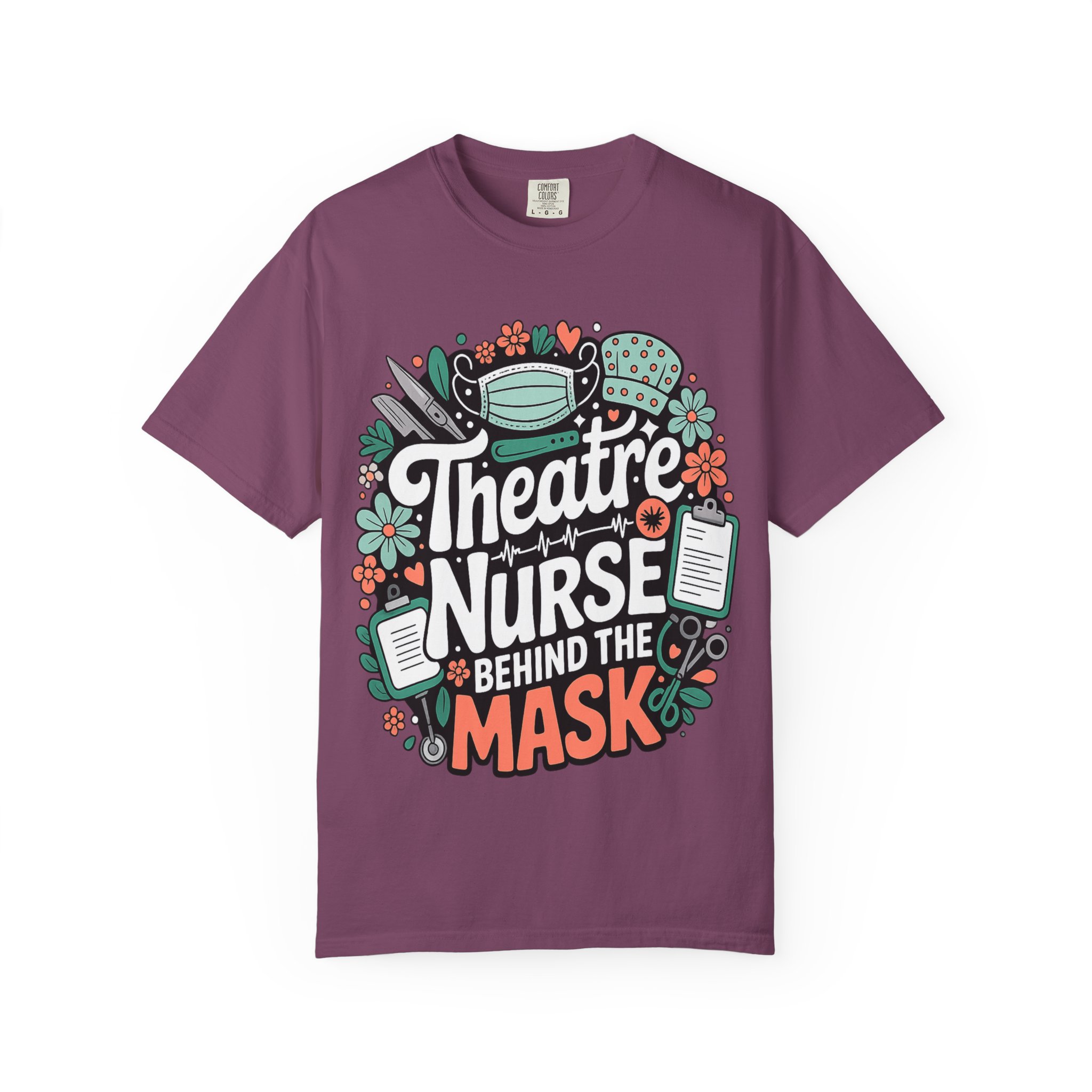 Theatre Nurse Behind the Mask T-Shirt – Funny Nurse Appreciation Tee - Image 20