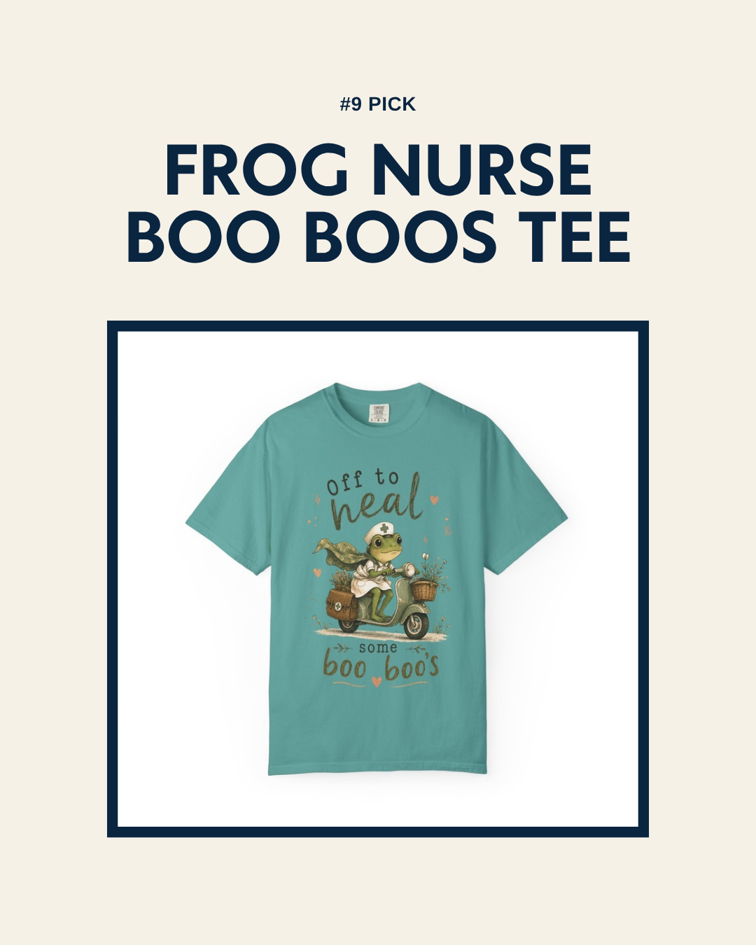 Frog Nurse Boo Boos t-shirt, unaltered product photo