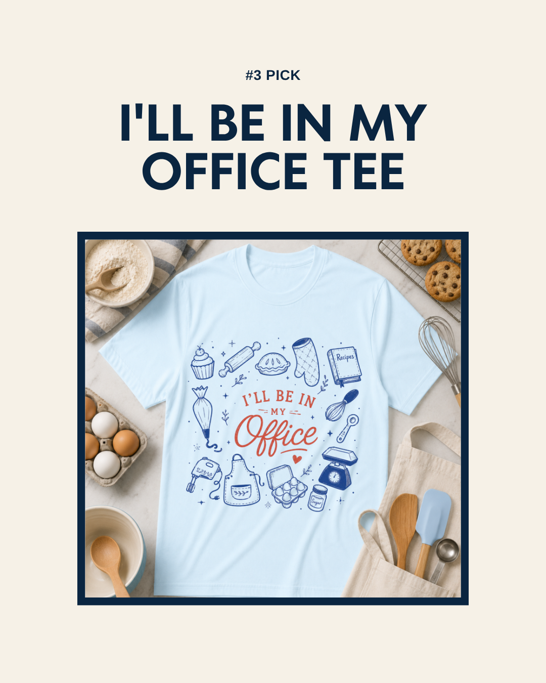 3. I’ll Be In My Office Tee, unaltered product photo