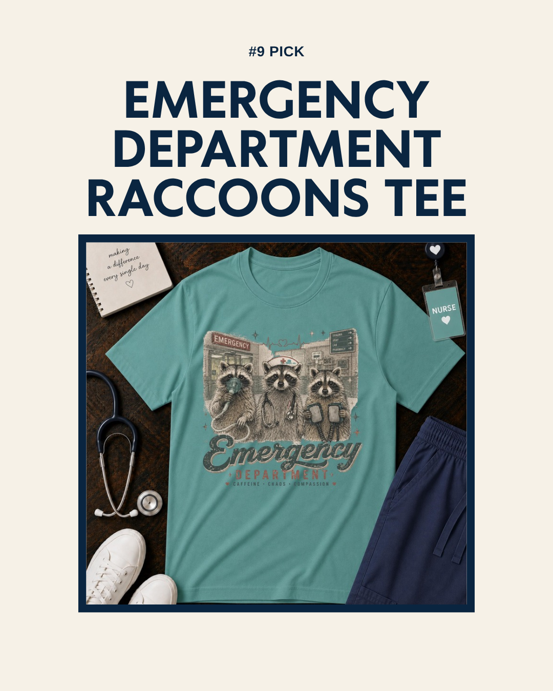 Emergency Department Raccoons t-shirt design