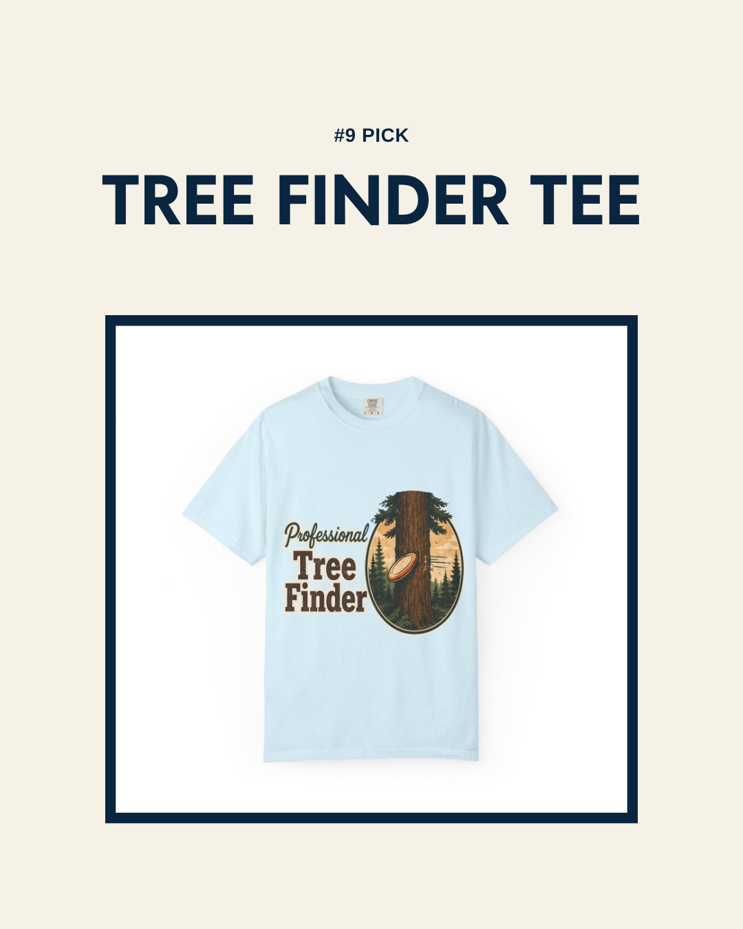 Tree Finder disc golf t-shirt design