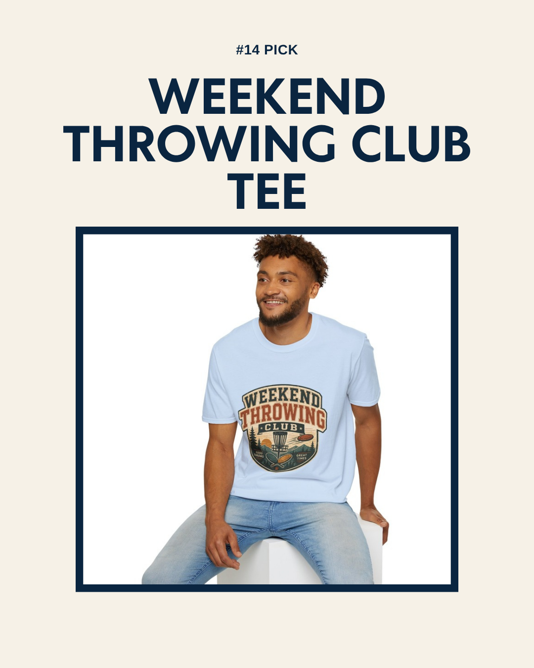 Weekend Throwing Club disc golf t-shirt design