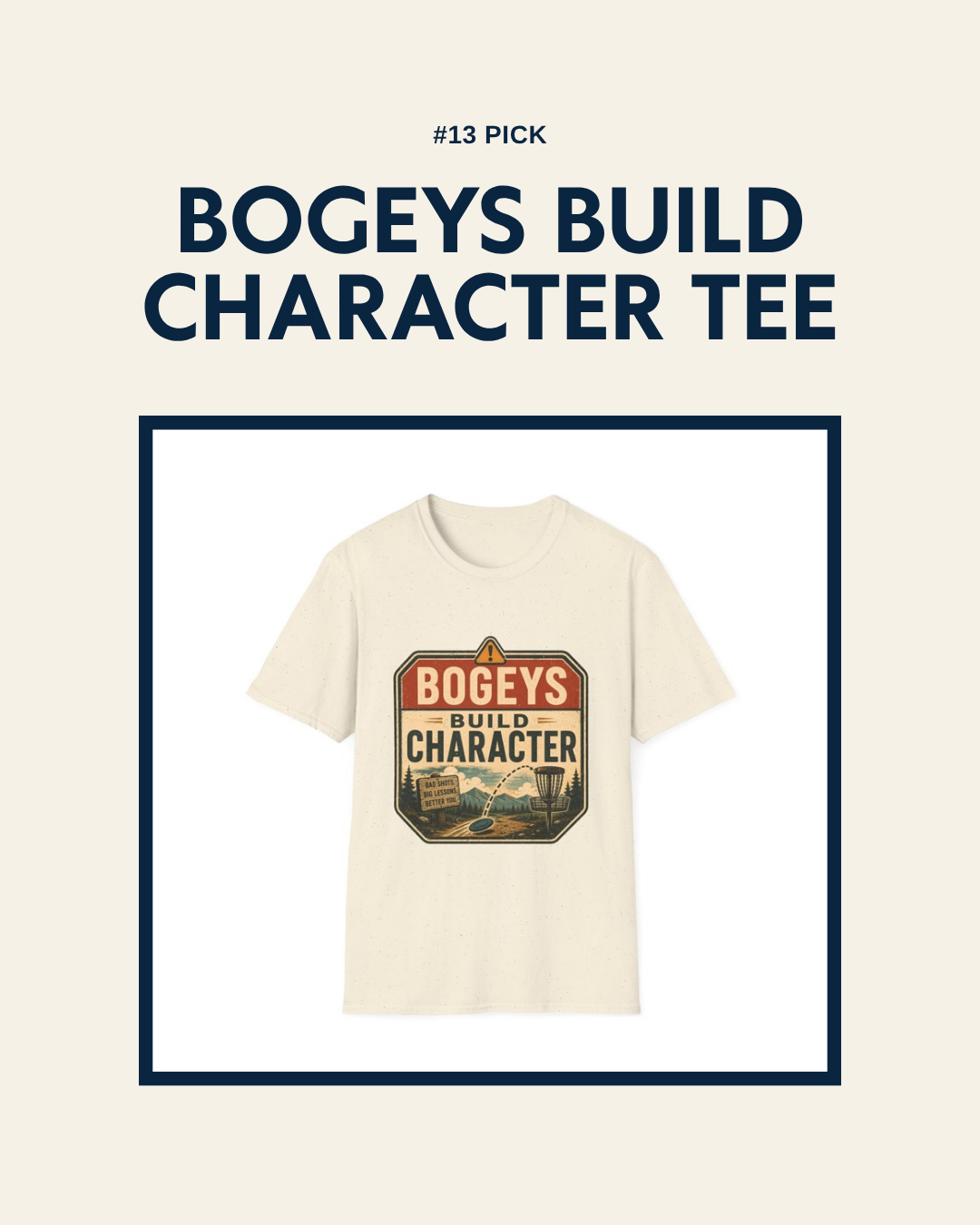 Bogeys Build Character disc golf t-shirt design