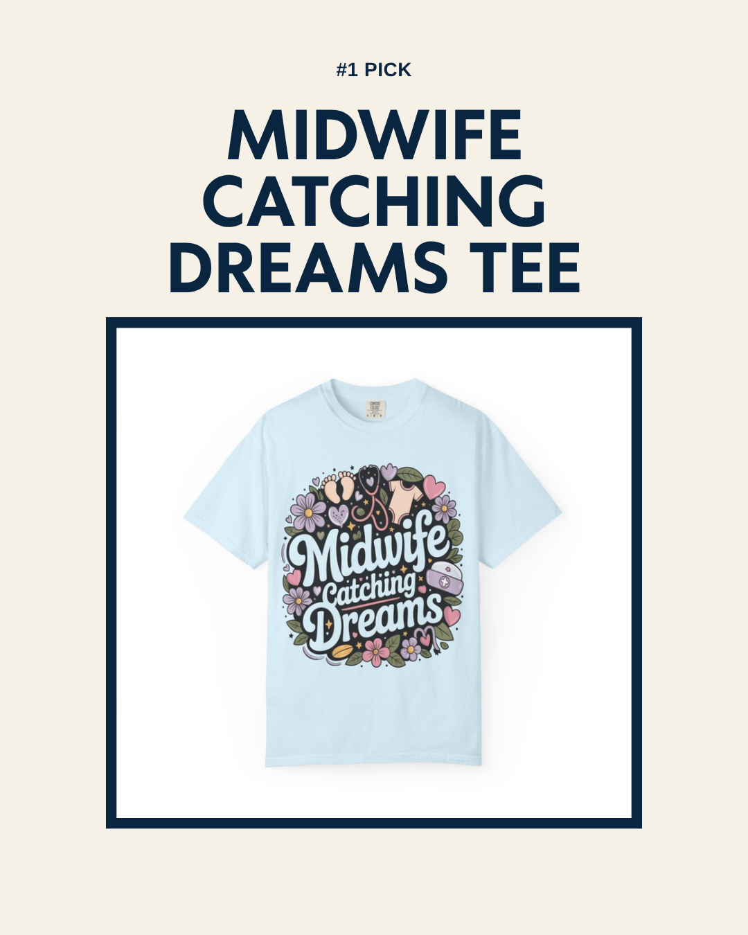 Midwife Catching Dreams t-shirt, unaltered product photo
