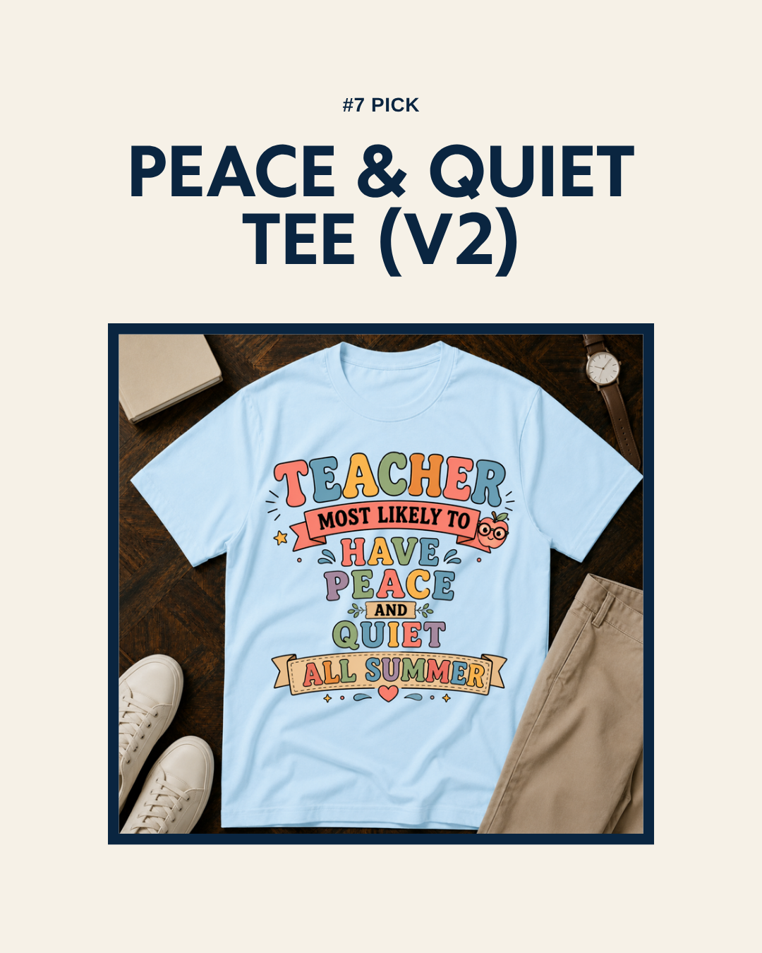 Peace & Quiet Tee (V2) teacher t-shirt