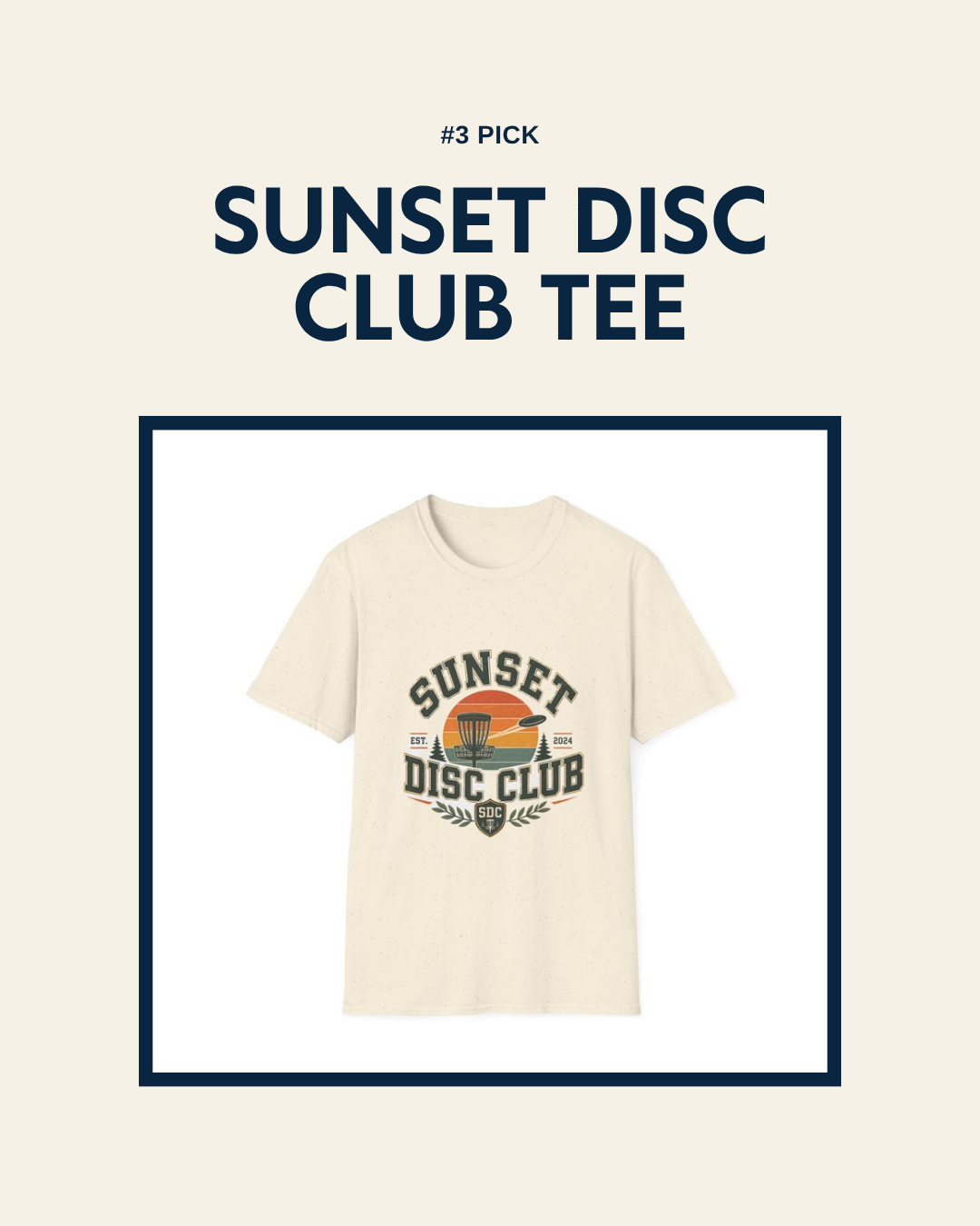 Sunset Disc Club disc golf t-shirt design