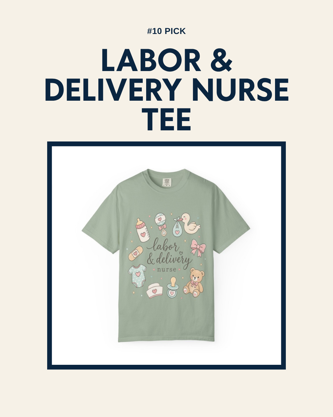 Labor & Delivery Nurse t-shirt, unaltered product photo