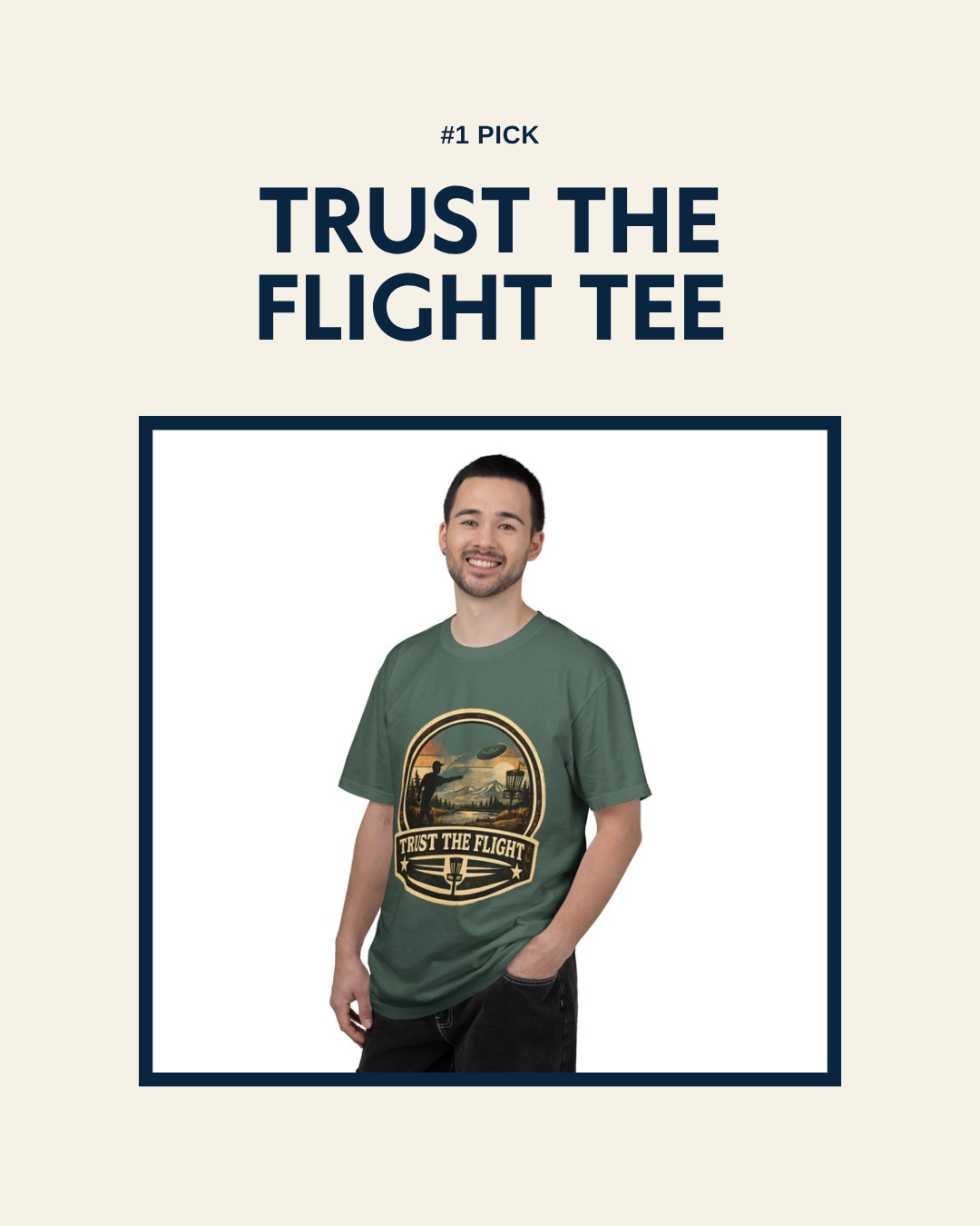 Trust The Flight disc golf t-shirt design
