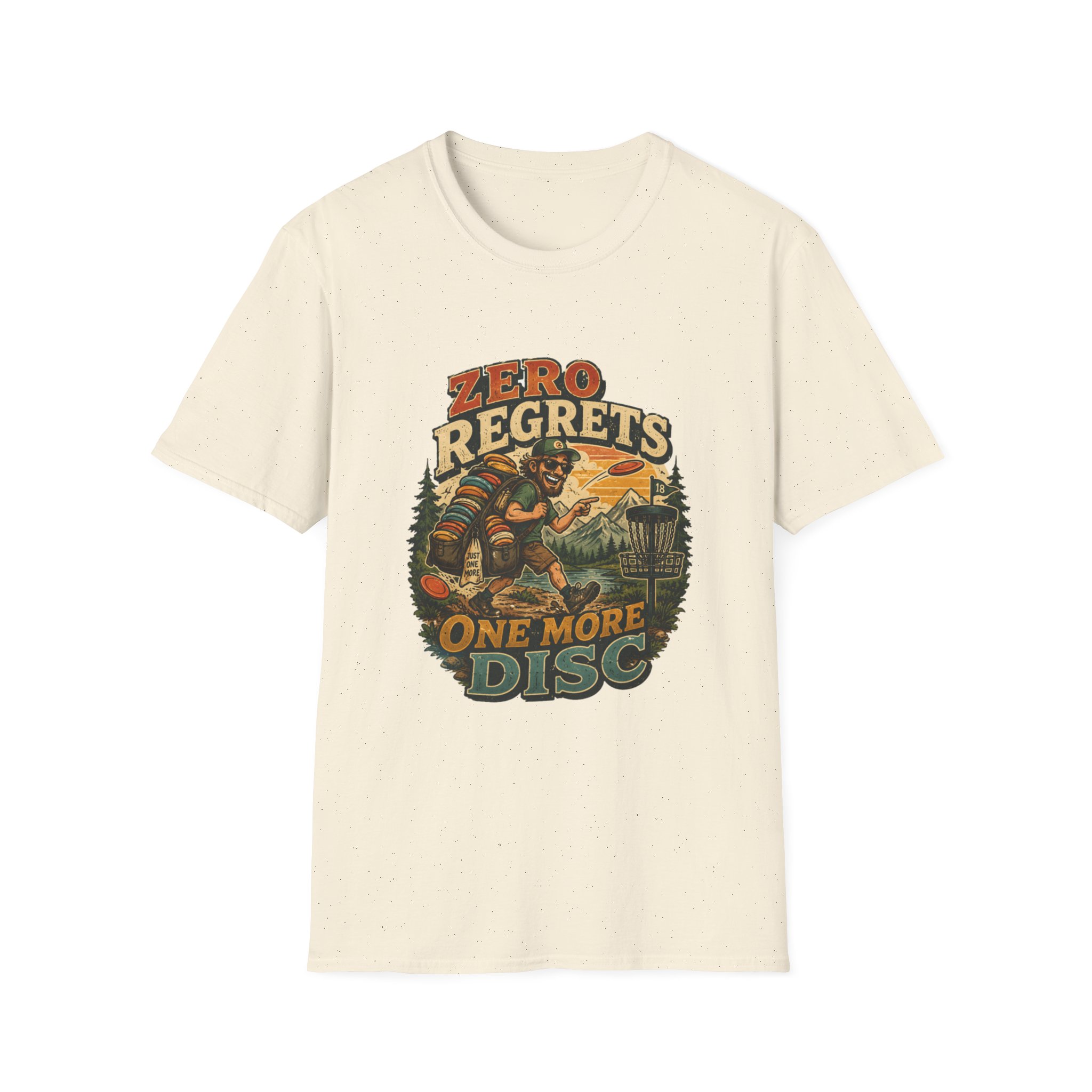 Disc Golf T-Shirt — “Zero Regrets, One More Disc” Retro Graphic - Image 7