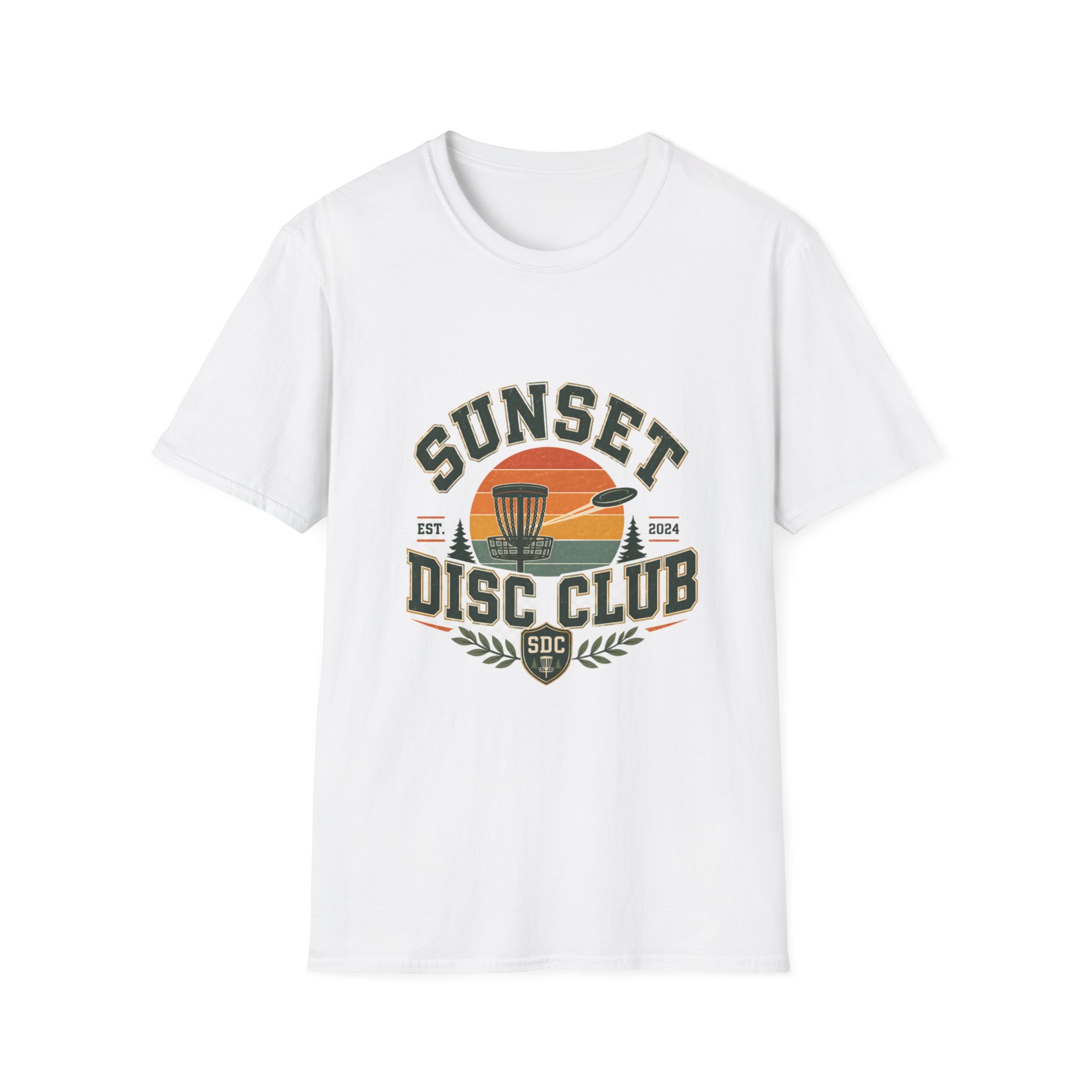 Disc Golf T‑Shirt | "Sunset Disc Club" Vintage Sunset Design (EST. 2024) - Image 4