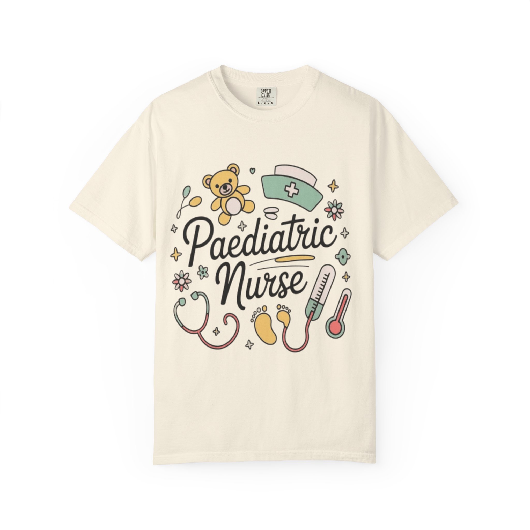 Pediatric Nurse T-Shirt — Cute Medical Icons Tee for Pediatric Nurses - Image 5