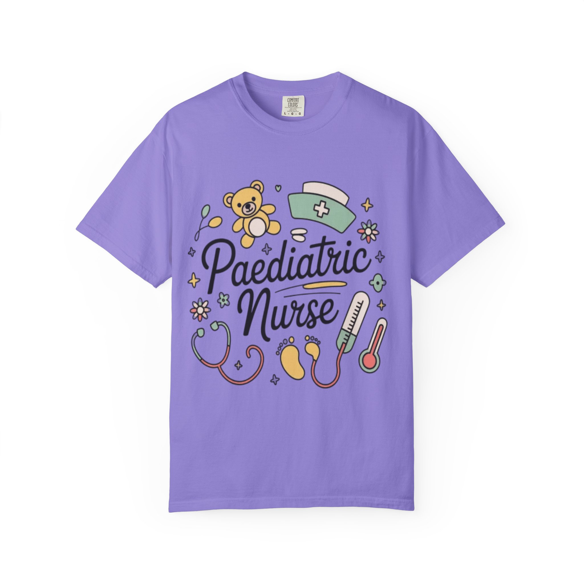 Pediatric Nurse T-Shirt — Cute Medical Icons Tee for Pediatric Nurses - Image 13
