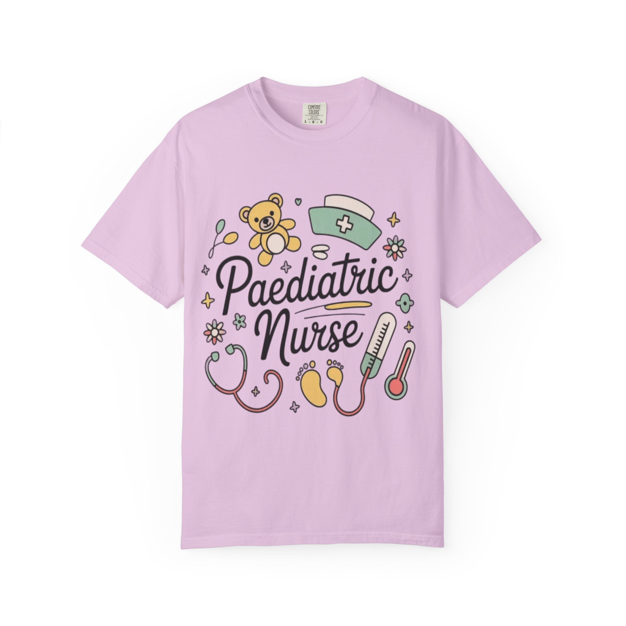 Pediatric Nurse T-Shirt — Cute Medical Icons Tee for Pediatric Nurses - Image 14