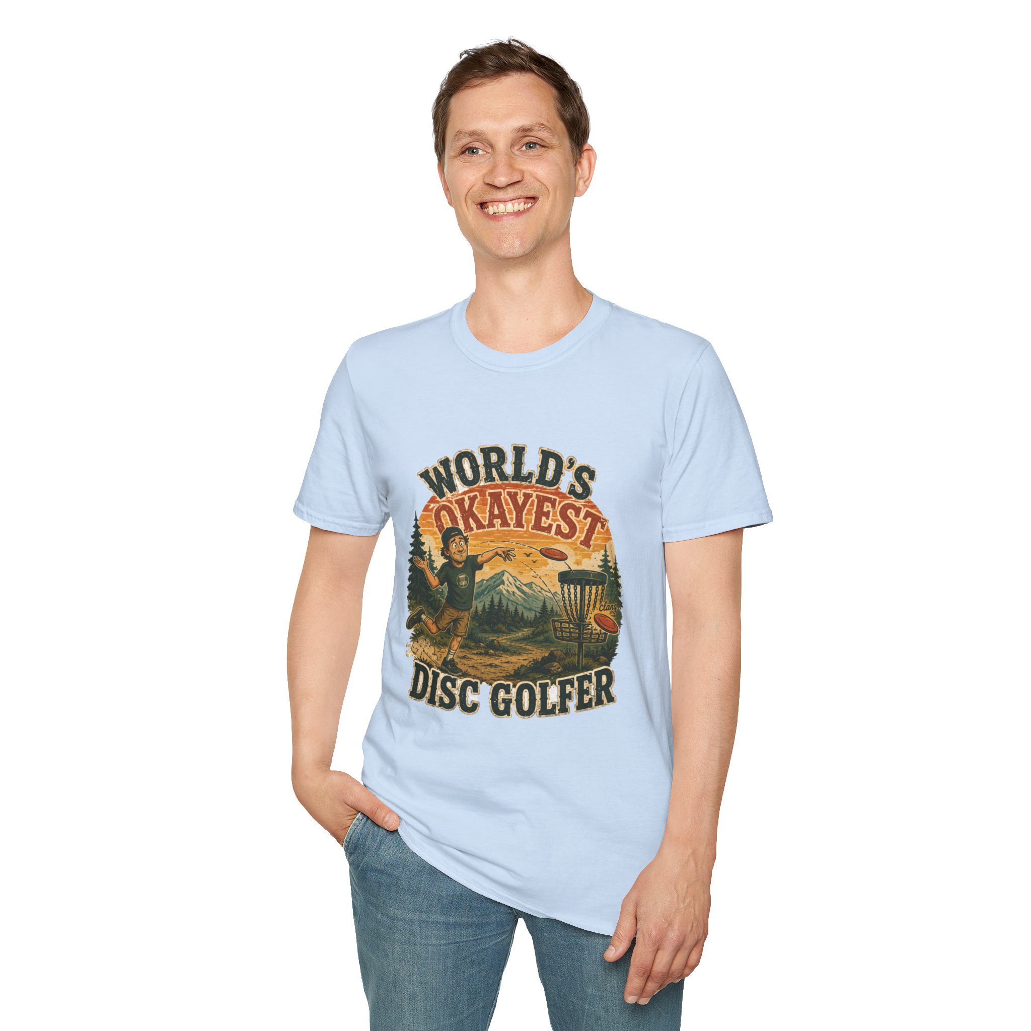 Disc Golf T‑Shirt | "World's Okayest Disc Golfer" Vintage Outdoor Tee - Image 9