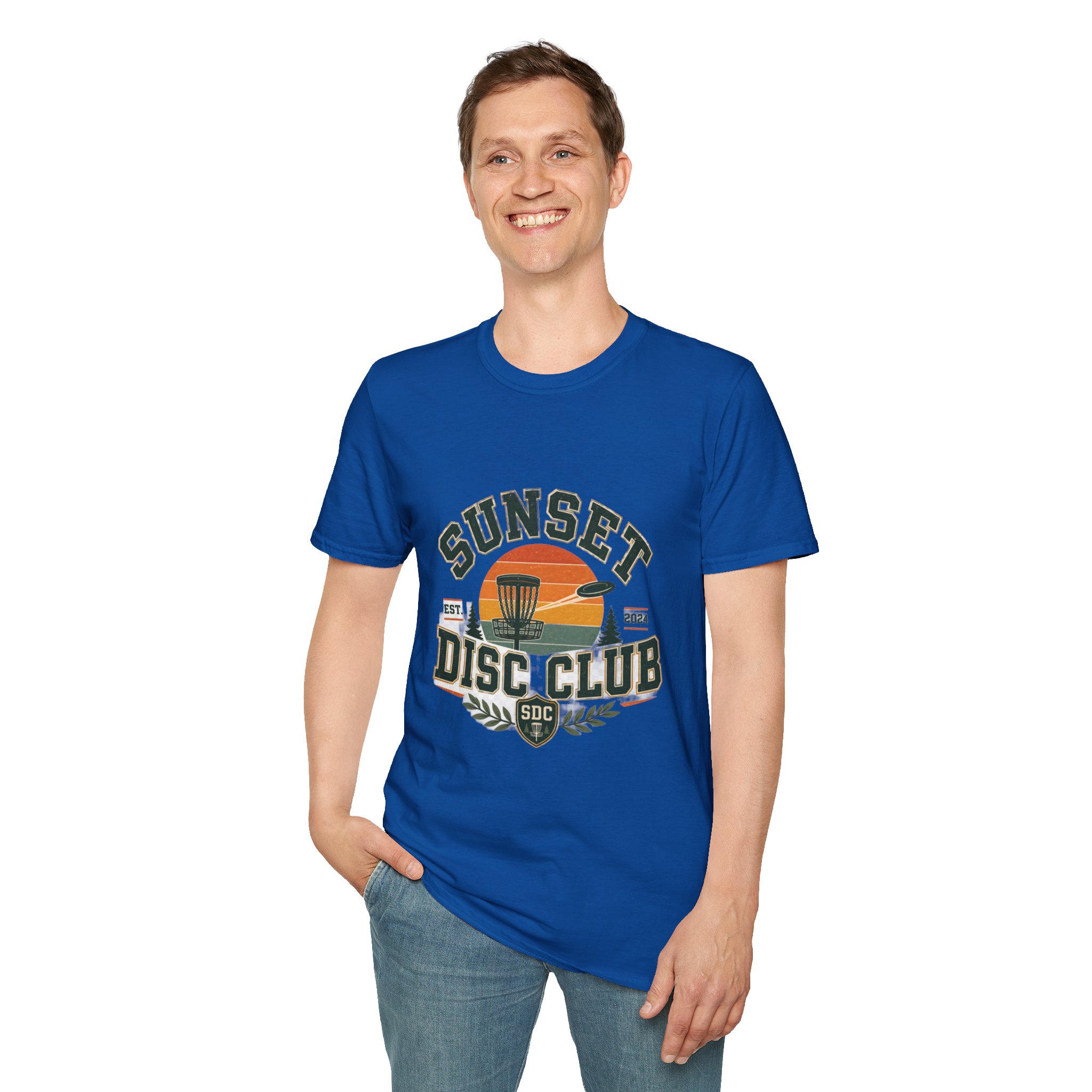 Disc Golf T‑Shirt | "Sunset Disc Club" Vintage Sunset Design (EST. 2024) - Image 12