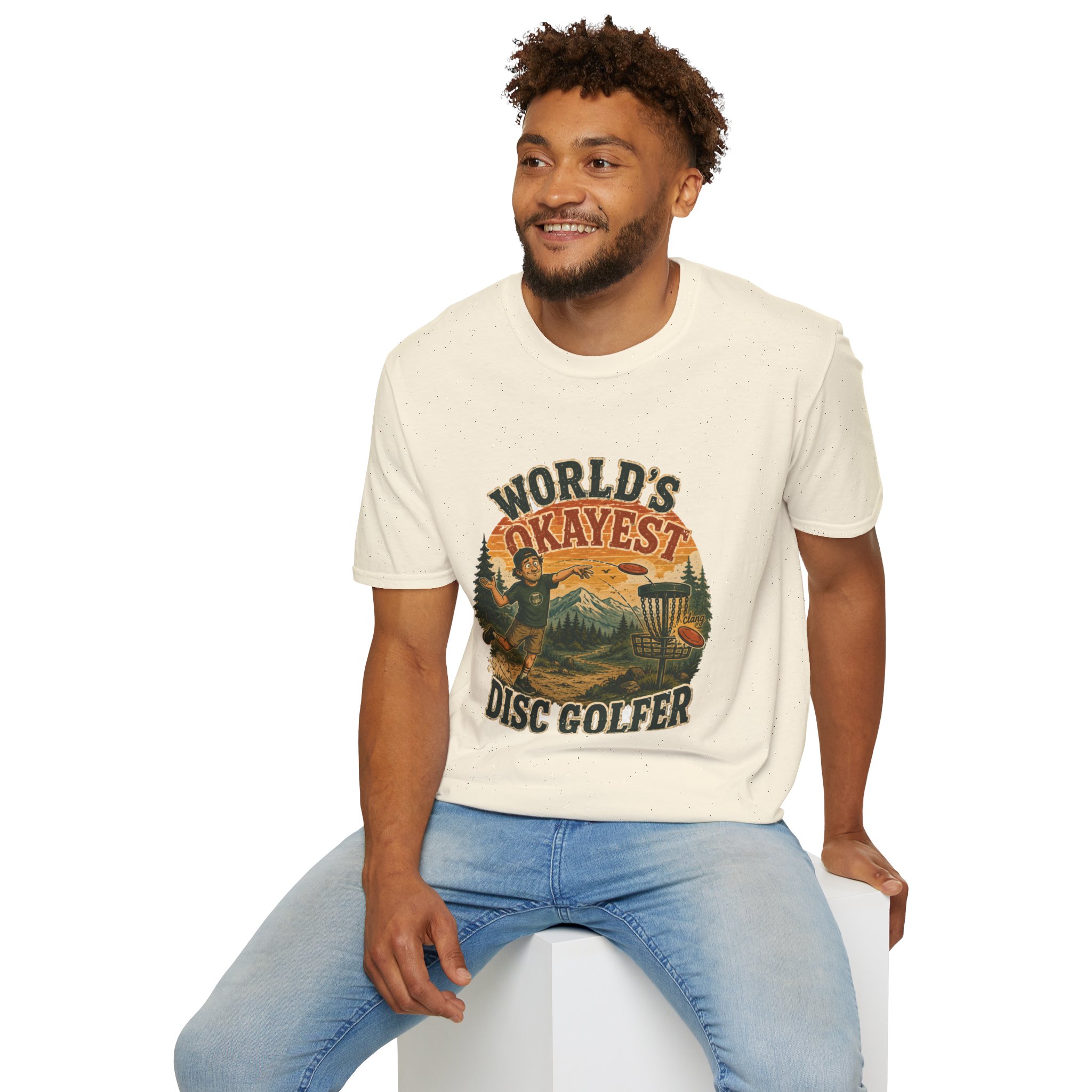 Disc Golf T‑Shirt | "World's Okayest Disc Golfer" Vintage Outdoor Tee - Image 6