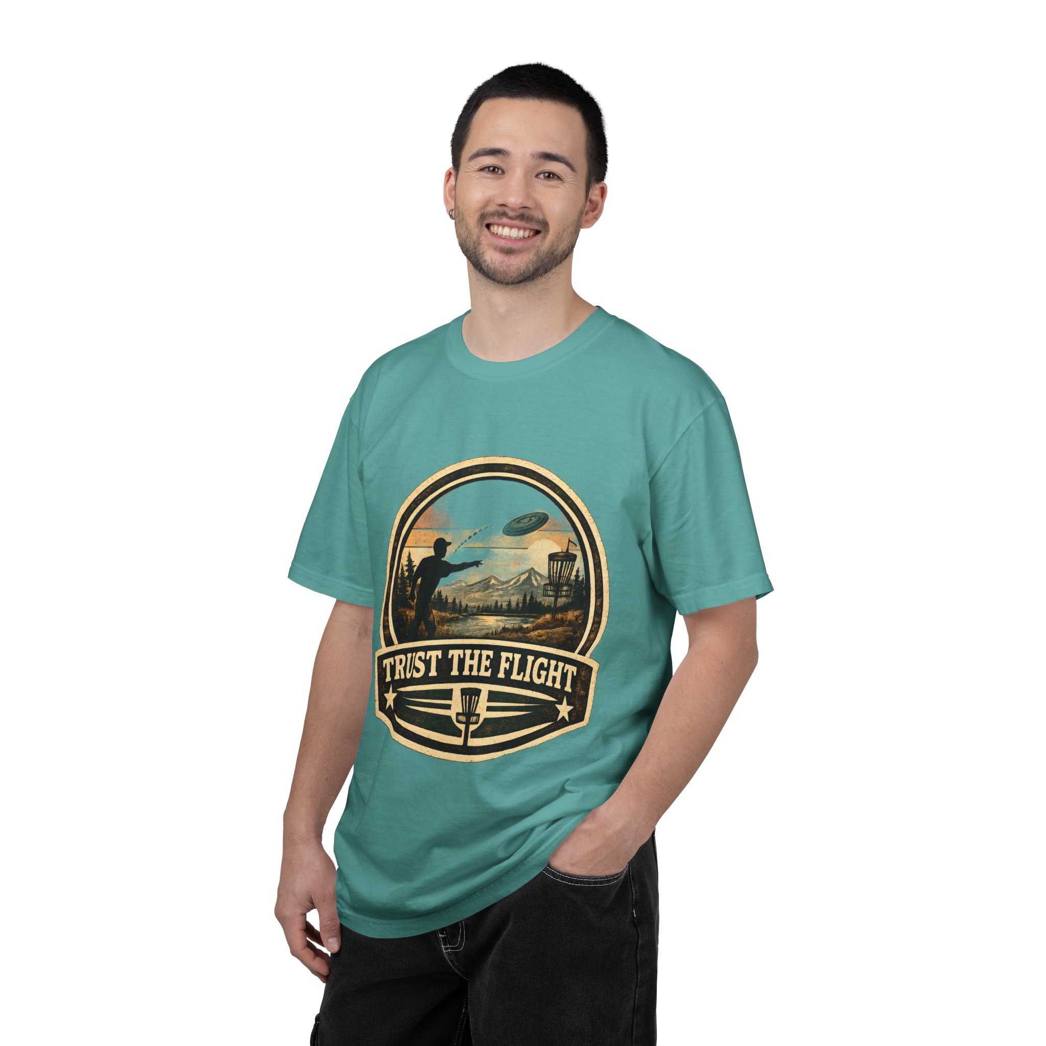 Trust The Flight T-Shirt Disc Golfer T-shirt - Image 9