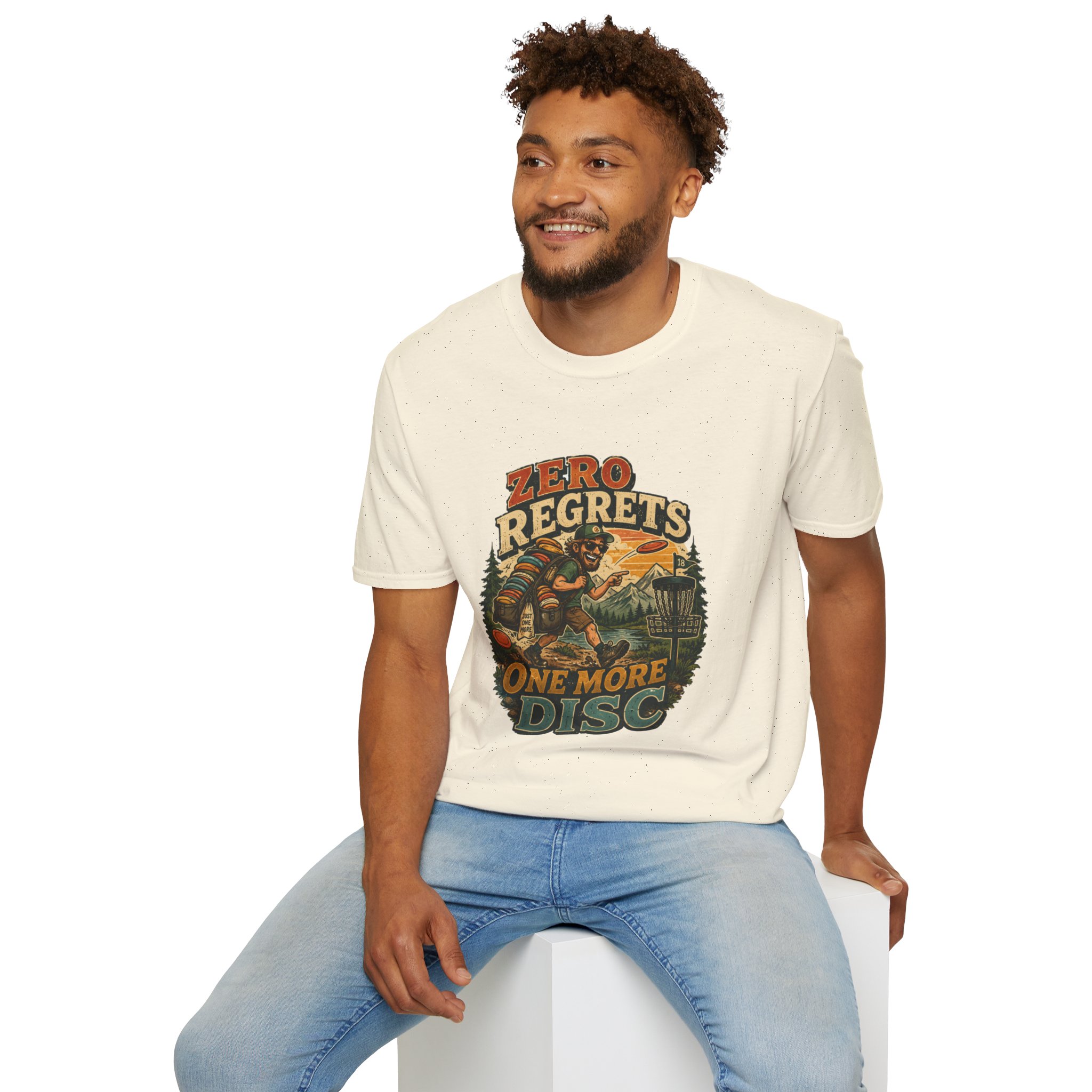 Disc Golf T-Shirt — “Zero Regrets, One More Disc” Retro Graphic - Image 8