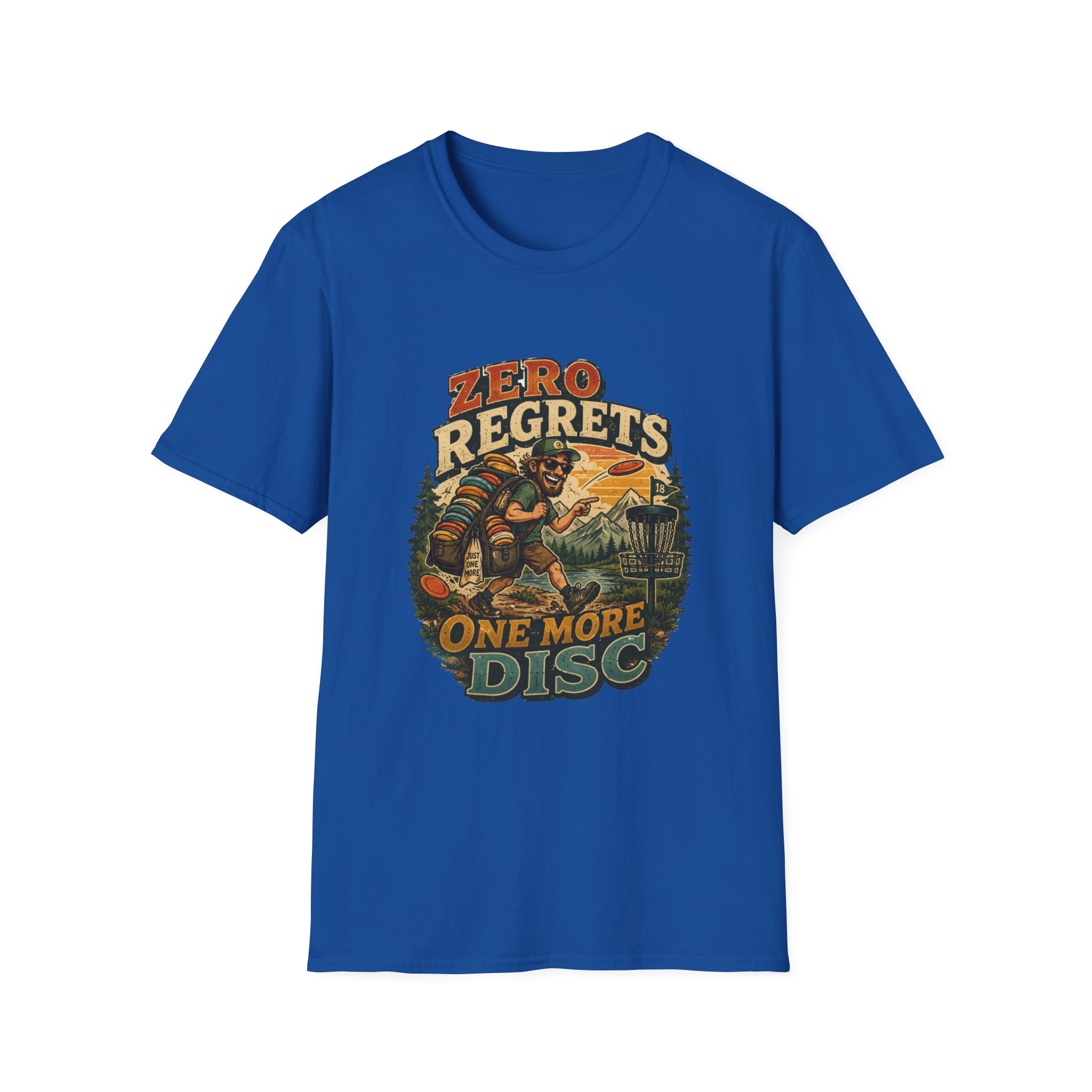 Disc Golf T-Shirt — “Zero Regrets, One More Disc” Retro Graphic - Image 10