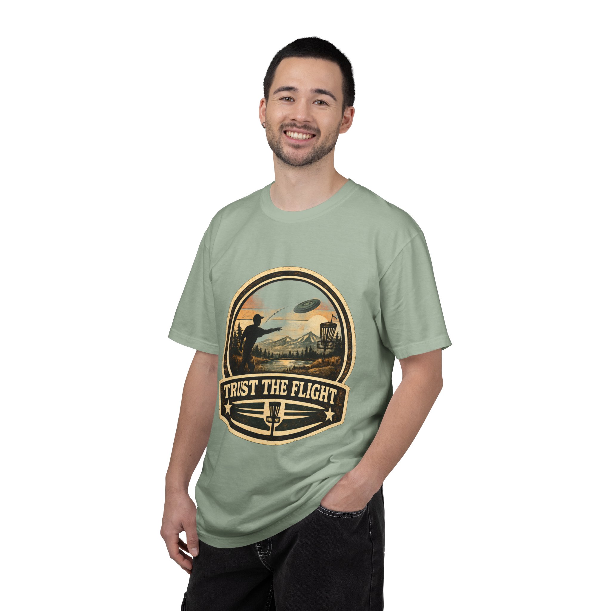 Trust The Flight T-Shirt Disc Golfer T-shirt - Image 7