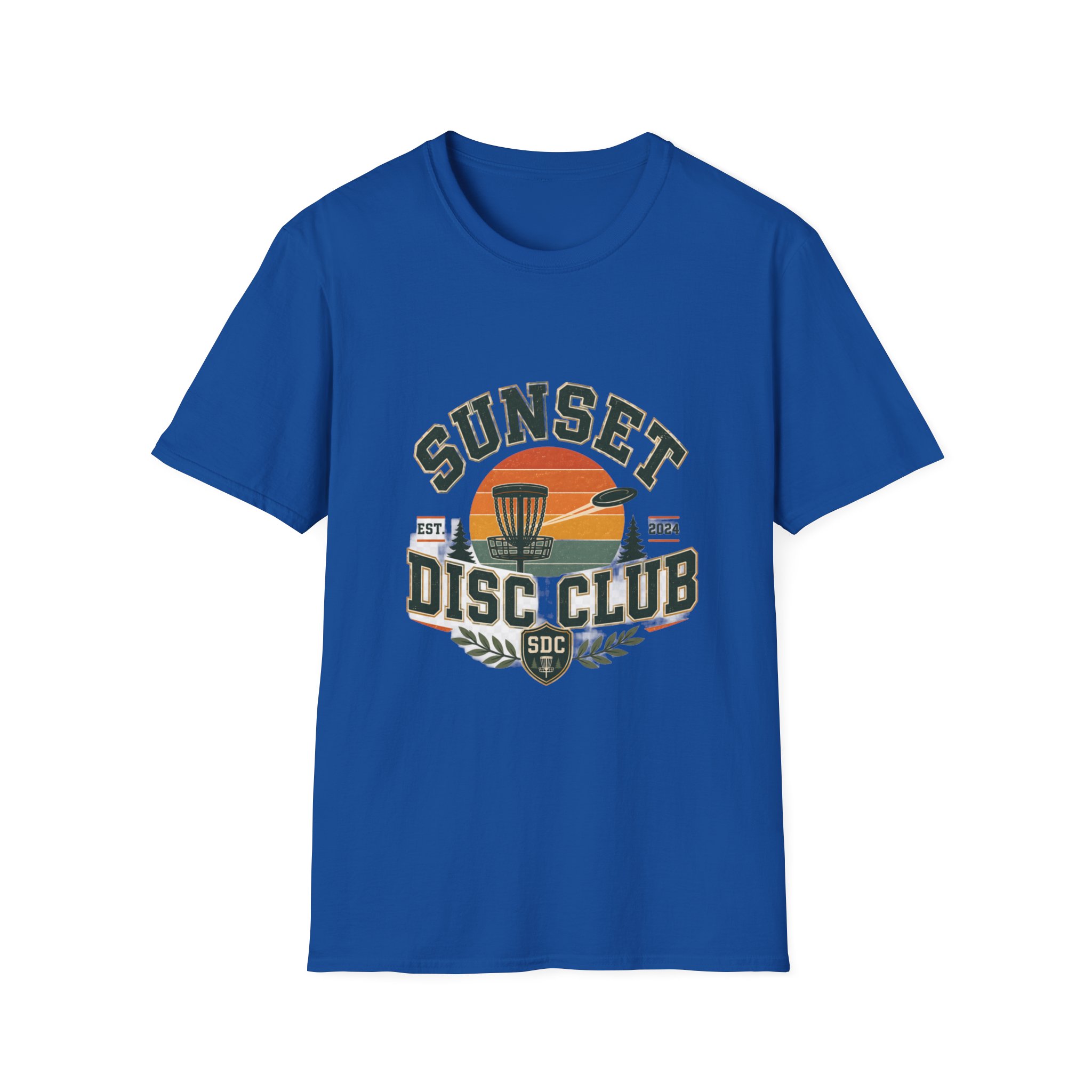 Disc Golf T‑Shirt | "Sunset Disc Club" Vintage Sunset Design (EST. 2024) - Image 5