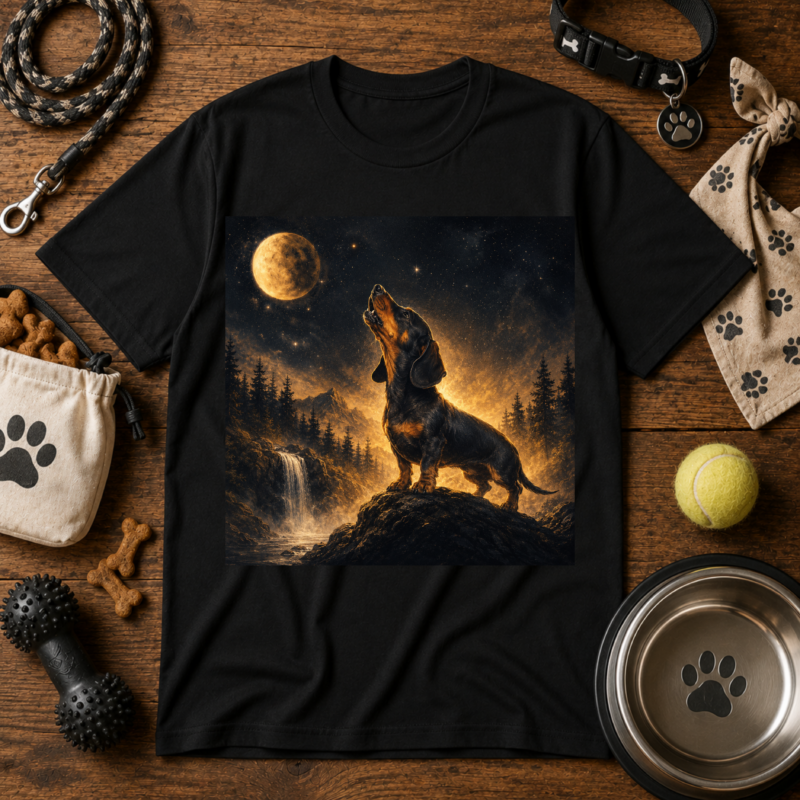 Howling Wolf Moon T-Shirt — Night Forest Graphic Tee