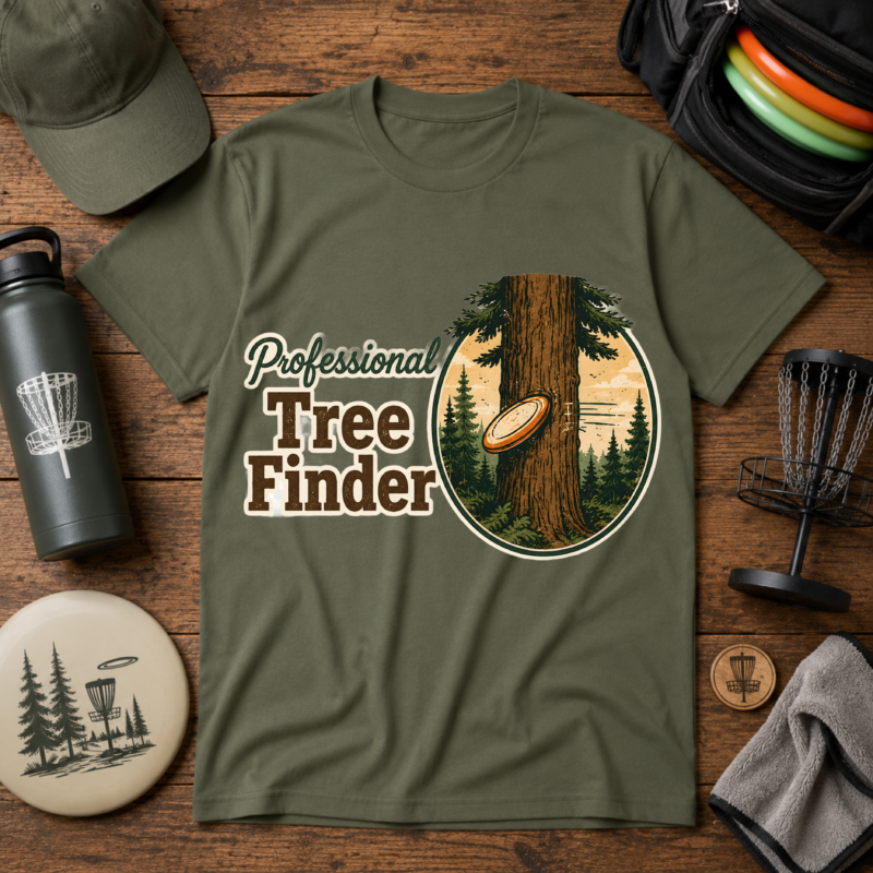 Tree Finder T‑Shirt | "Professional Tree Finder" Lumberjack Woodcut Tee
