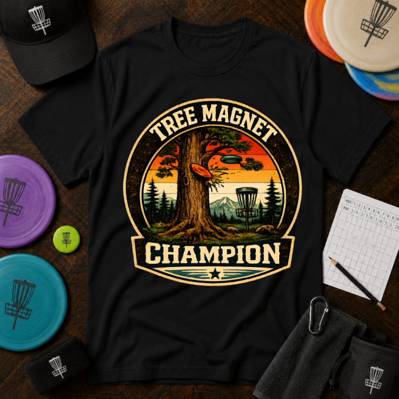 Tree Magnet Champion Disc Golf T-Shirt