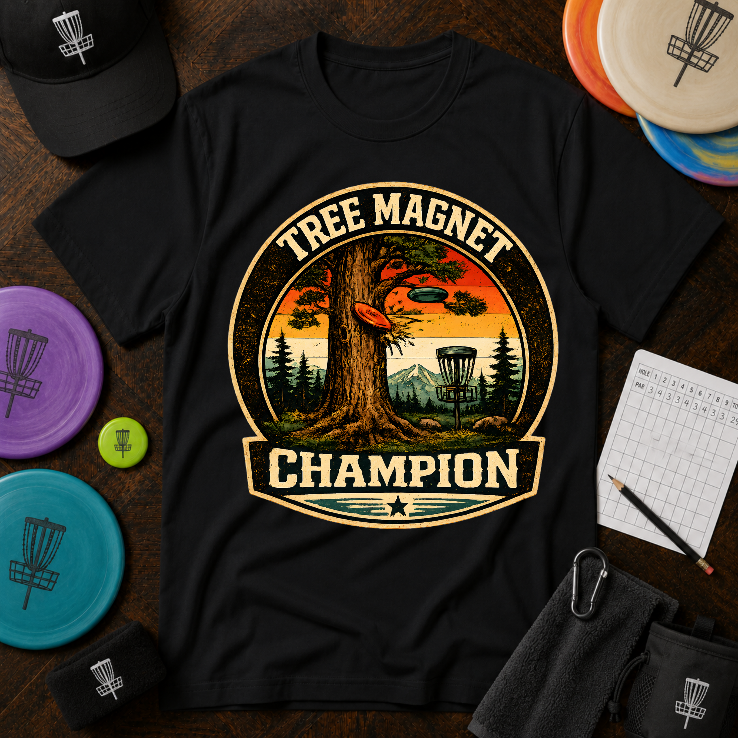 Tree Magnet Champion Disc Golf T-Shirt
