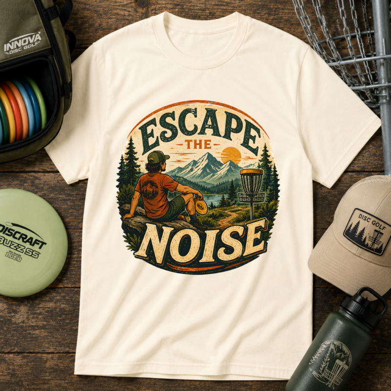 Escape the Noise T-Shirt | Vintage Outdoors Scenic Tee for Hikers & Nature Lovers