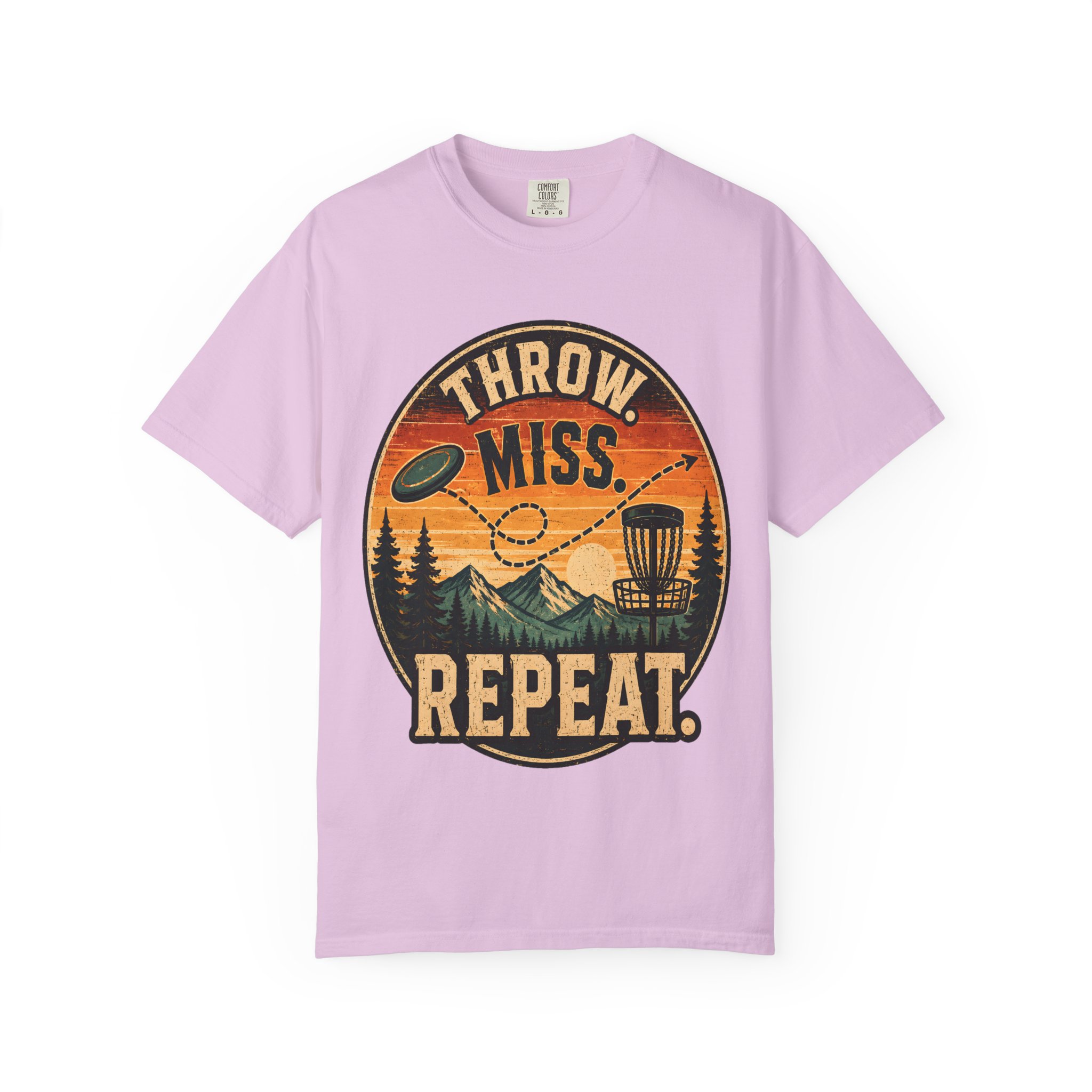 Disc Golf T-Shirt | “Throw. Miss. Repeat.” Vintage Outdoor Tee - Image 19
