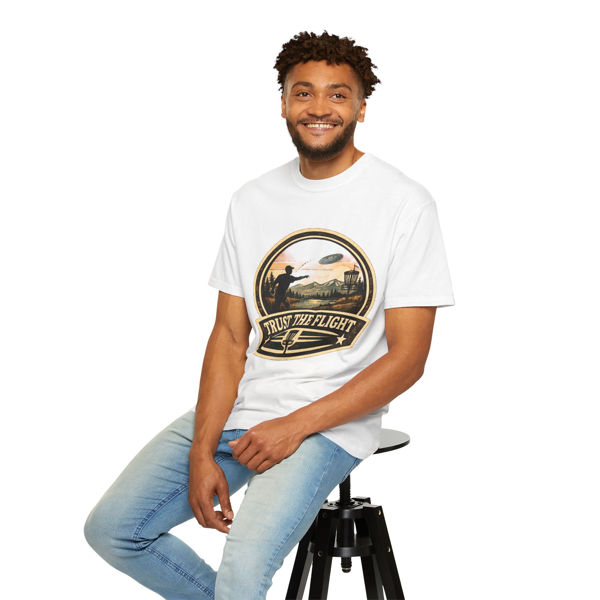 Trust The Flight T-Shirt Disc Golfer T-shirt - Image 2