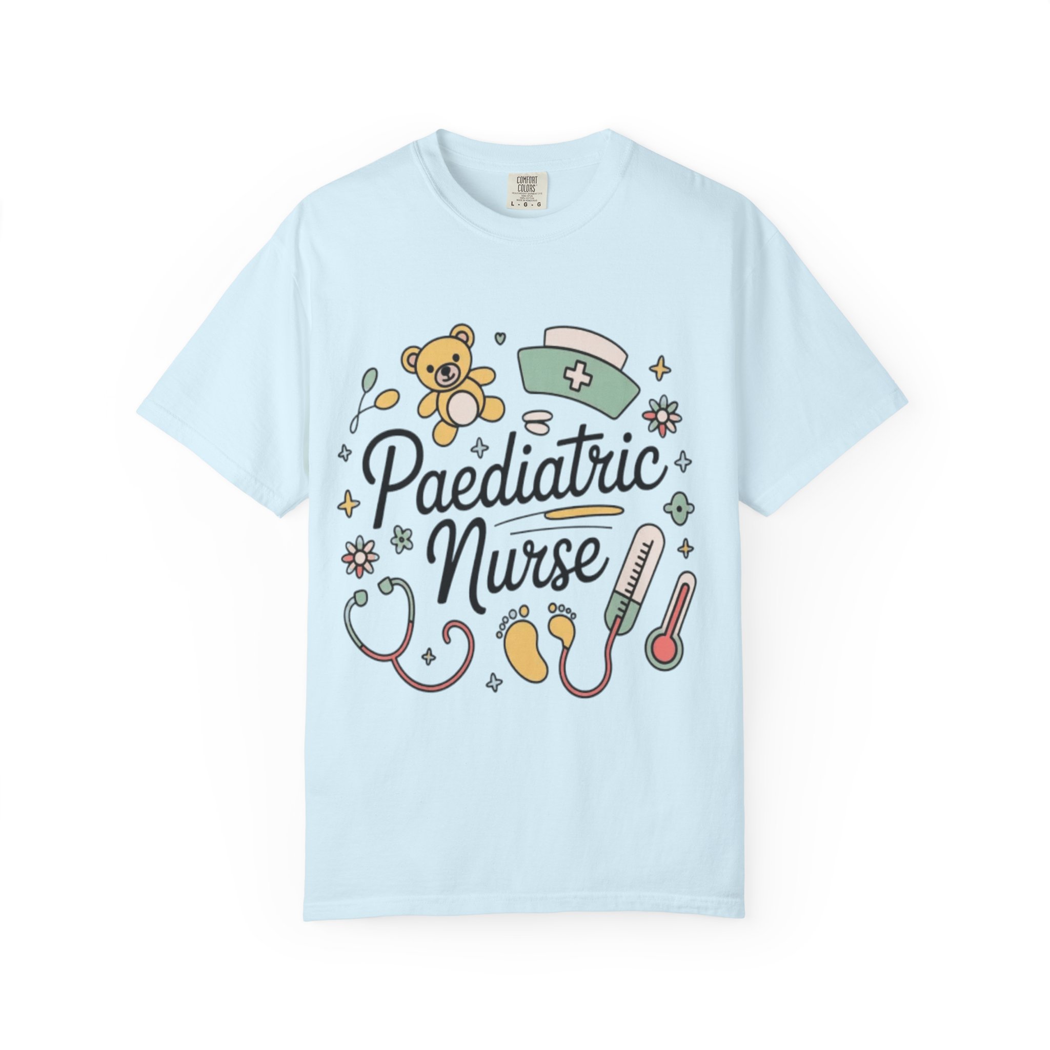 Pediatric Nurse T-Shirt — Cute Medical Icons Tee for Pediatric Nurses - Image 9