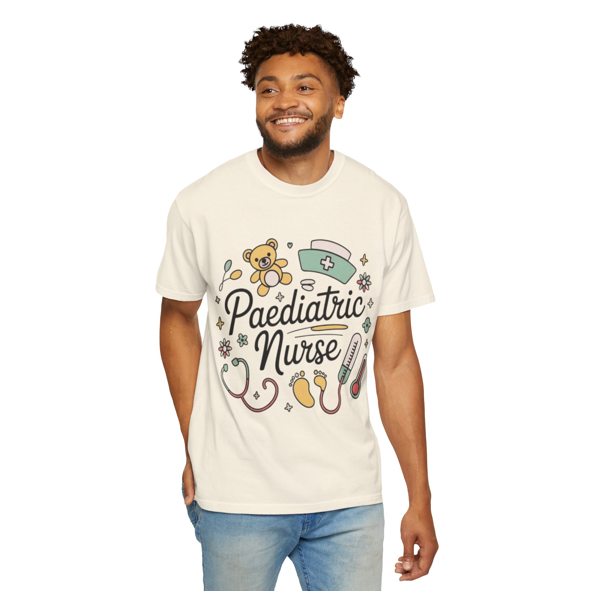 Pediatric Nurse T-Shirt — Cute Medical Icons Tee for Pediatric Nurses - Image 6