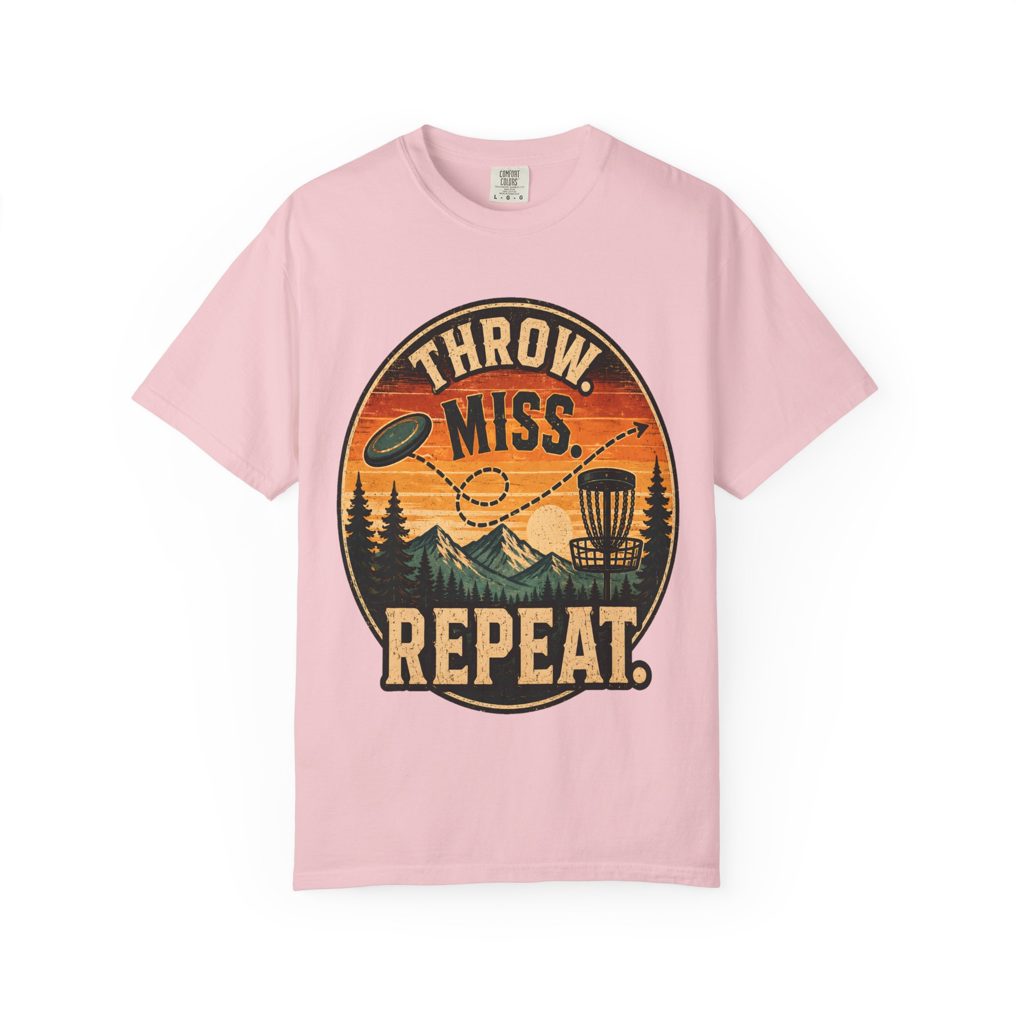 Disc Golf T-Shirt | “Throw. Miss. Repeat.” Vintage Outdoor Tee - Image 20