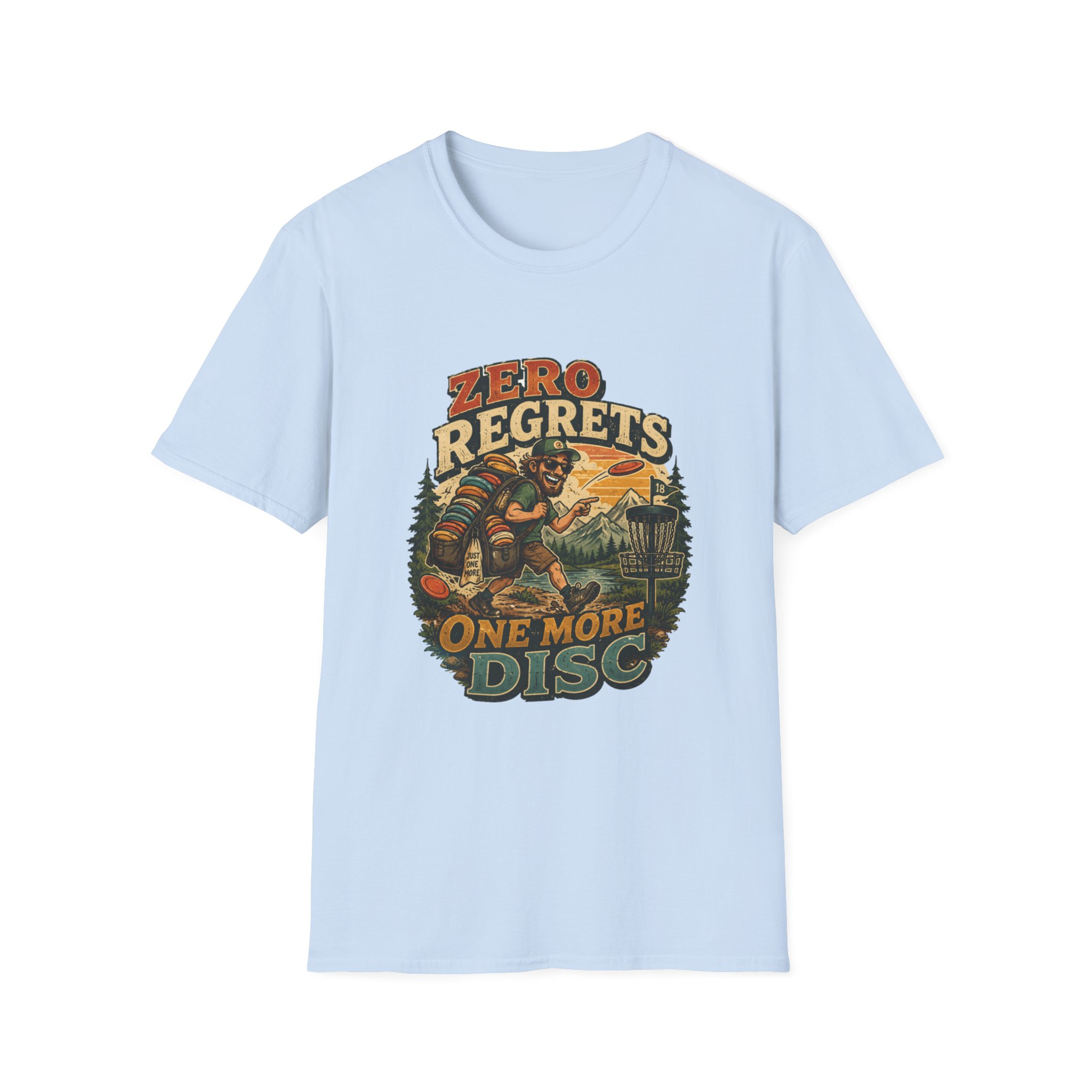 Disc Golf T-Shirt — “Zero Regrets, One More Disc” Retro Graphic - Image 9